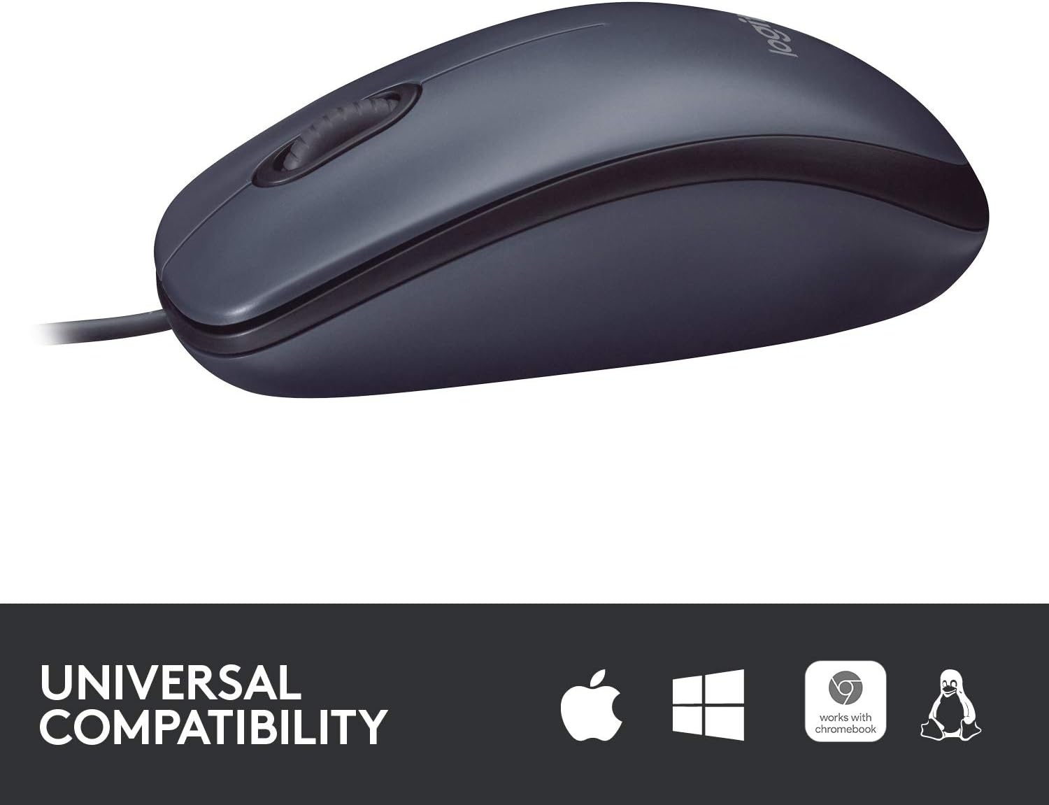 image:imageLogitech B100 Wired Mouse for Computer and Laptop USB Corded Mouse Right or Left Hand Use Black