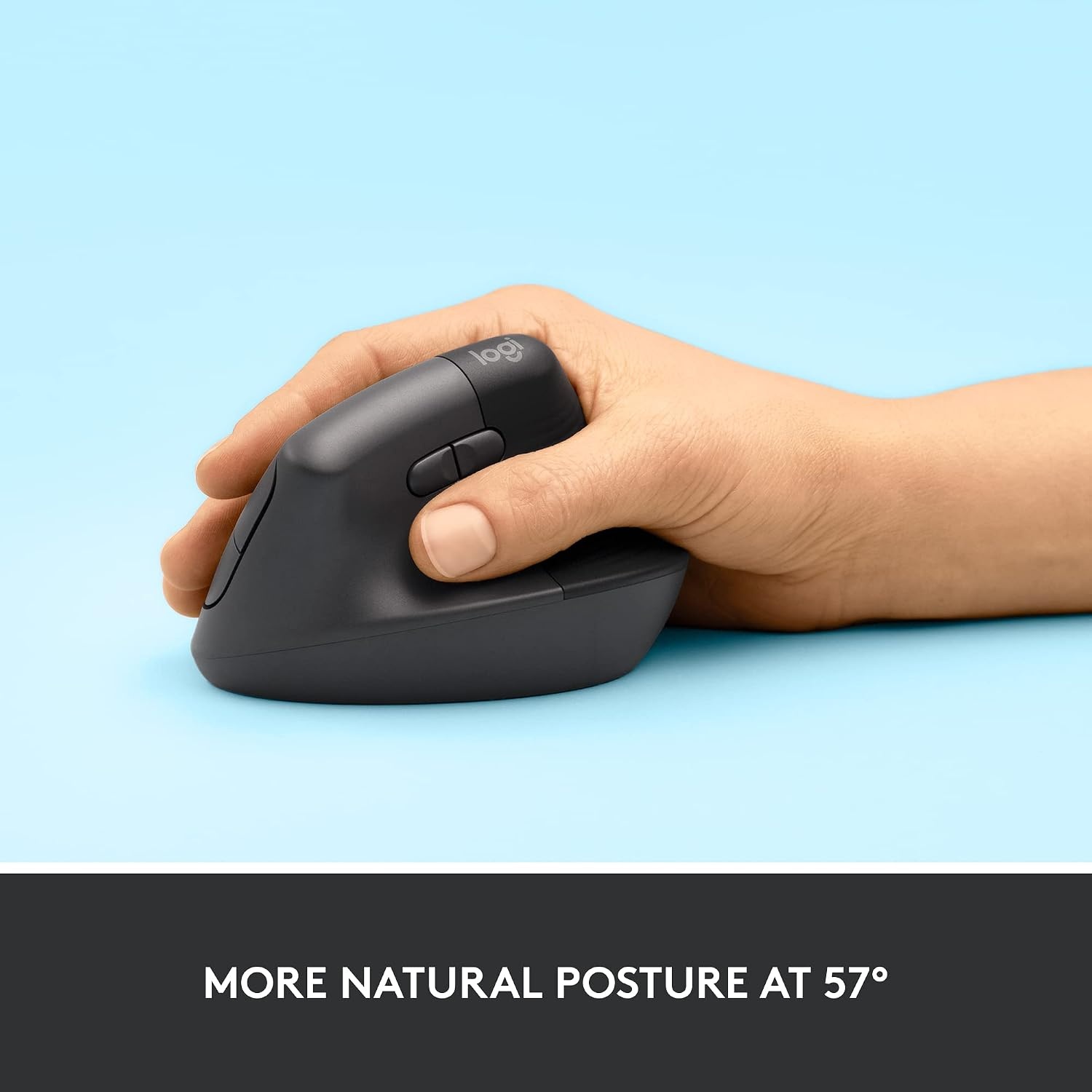 image:imageLogitech Ergo K860 Wireless Ergonomic Keyboard amp Lift Vertical Ergonomic Mouse Wireless Bluetooth or Logi Bolt USB Receiver Quiet clicks 4 Buttons Graphite