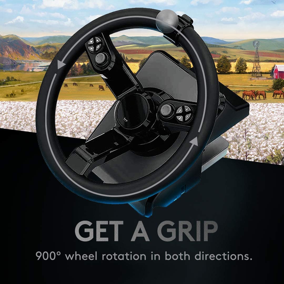 image:imageLogitech G Farm Simulator Heavy Equipment Bundle 2nd Generation Steering Wheel Pedals Vehicle Side PanelEquipment Bundle Force Shifter