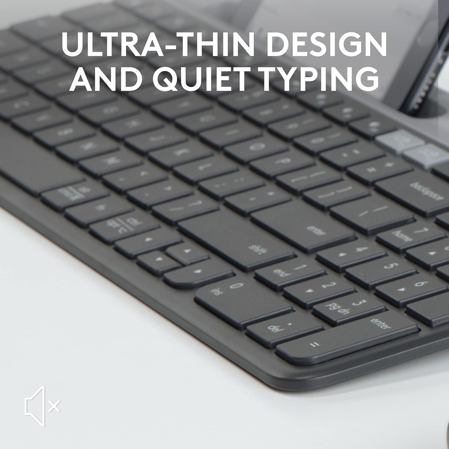 image:imageLogitech K585 MultiDevice Slim Wireless Keyboard Builtin Cradle for Device for Laptop Tablet Desktop Smartphone WinMac BluetoothReceiver Compact Easy Switch 24 Month Battery RoseGraphite
