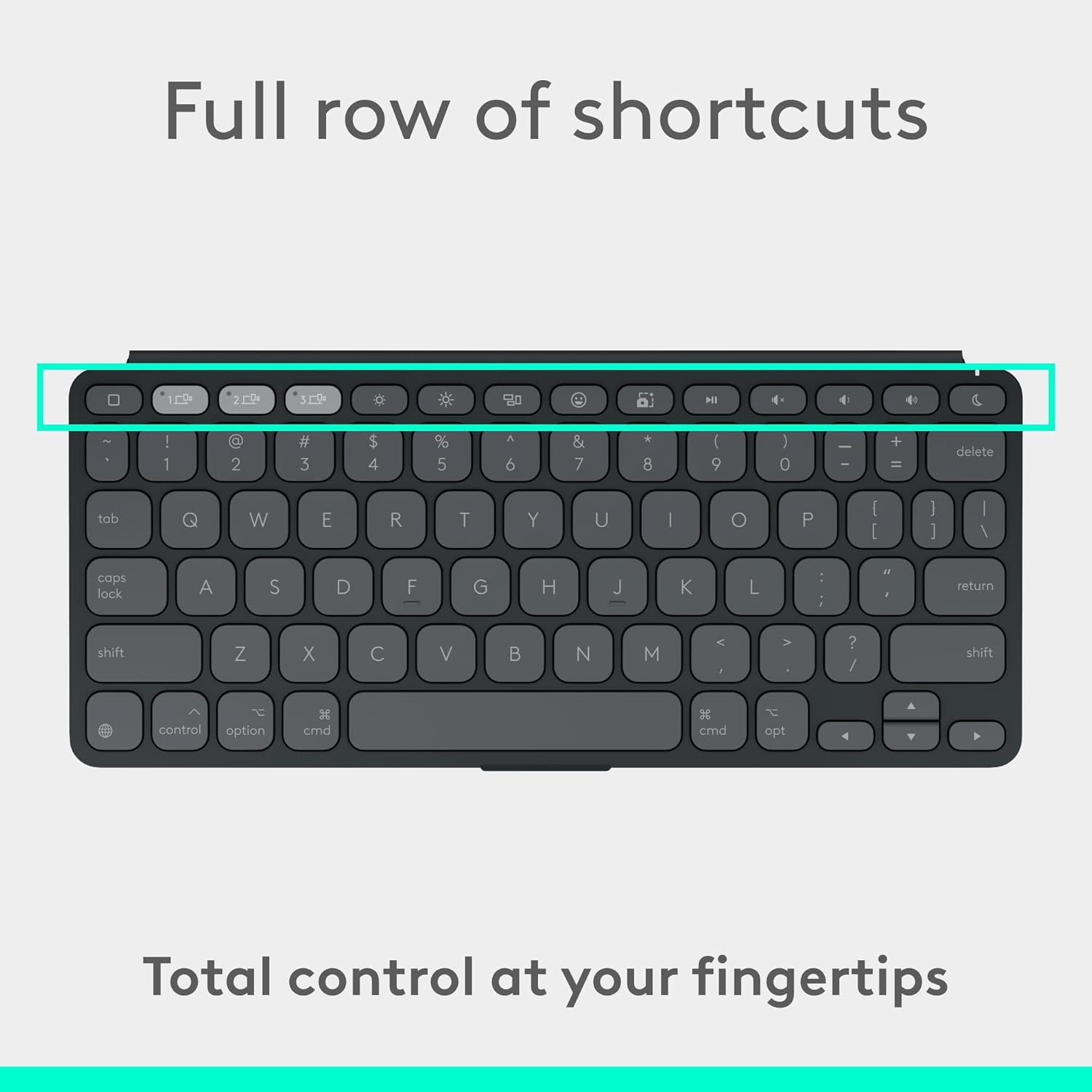 image:imageLogitech KeystoGo 2 Portable Bluetooth Keyboard for Tablet with Builtin Cover Slim and Compact Wireless Keyboard for Windows Android Linux iPad iPhone Mac Apple TV Pale GreyGraphite