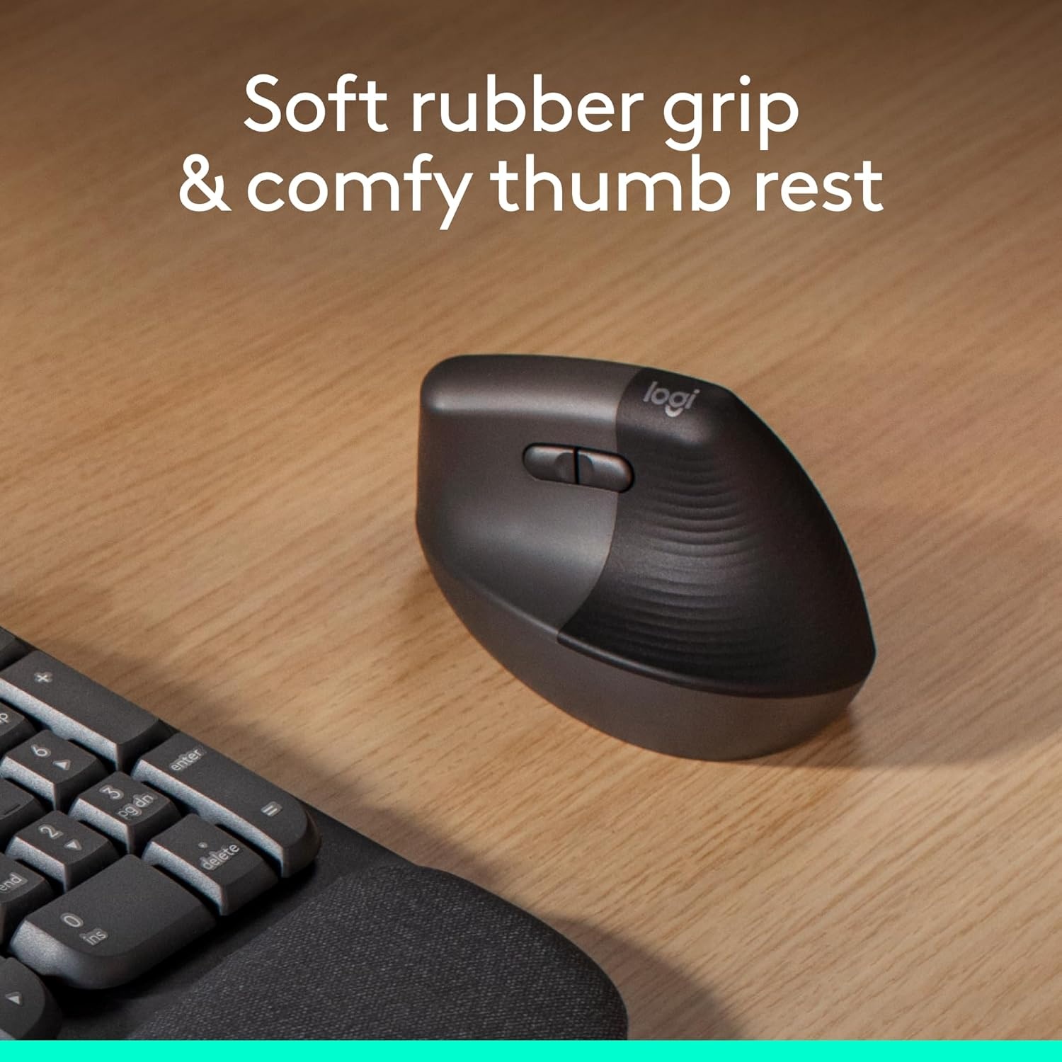 image:imageLogitech Lift Vertical Ergonomic Mouse Wireless Bluetooth or Logi Bolt USB Receiver Quiet clicks 6 Buttons Compatible with WindowsmacOSiPadOS Laptop PC Graphite