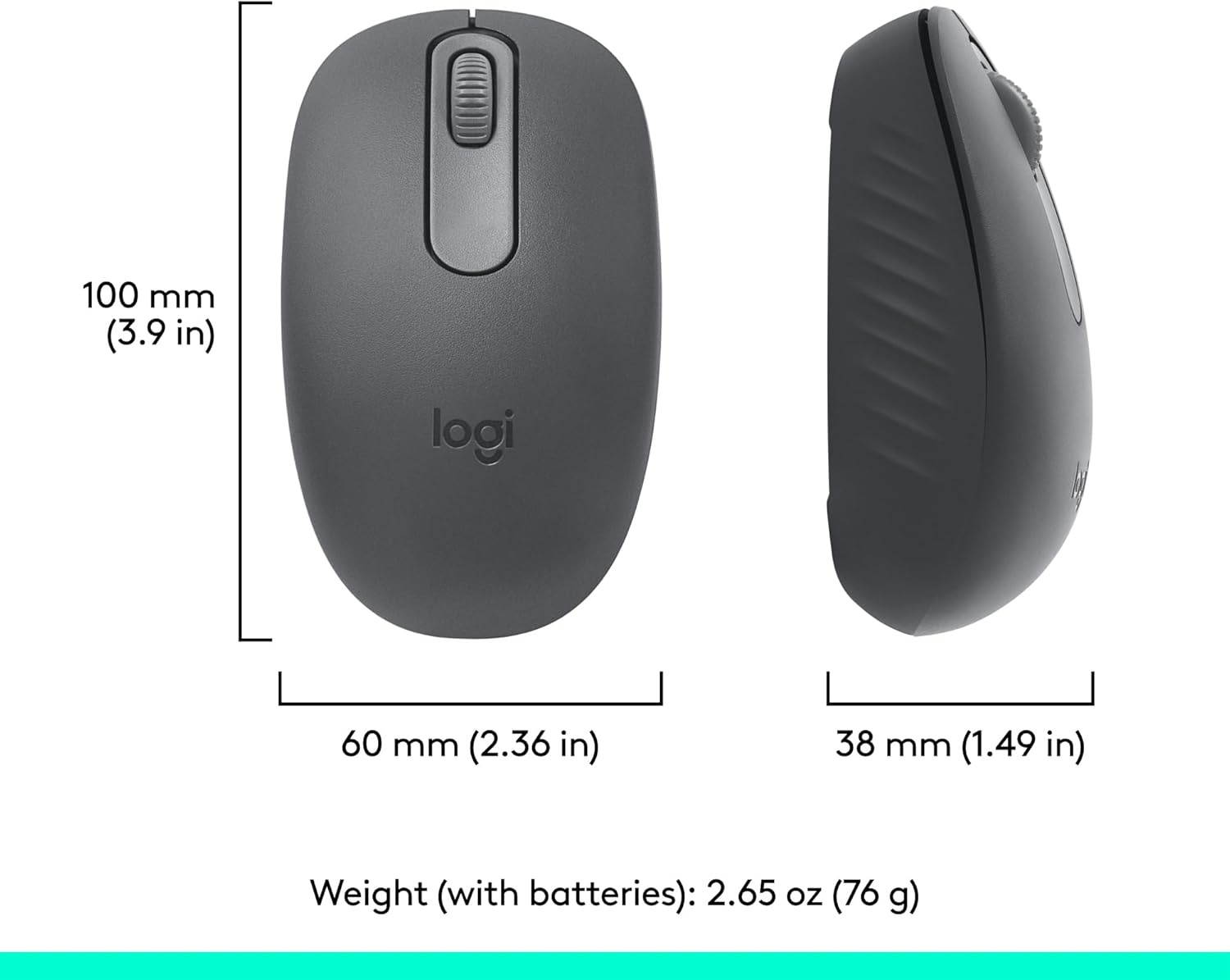 image:imageLogitech M196 Bluetooth Wireless Mouse Compact and Portable Mouse for Laptops Tablets and More 12Month Battery Smooth Tracking Compatible with PC and Mac Windows and macOS Off WhiteGraphite
