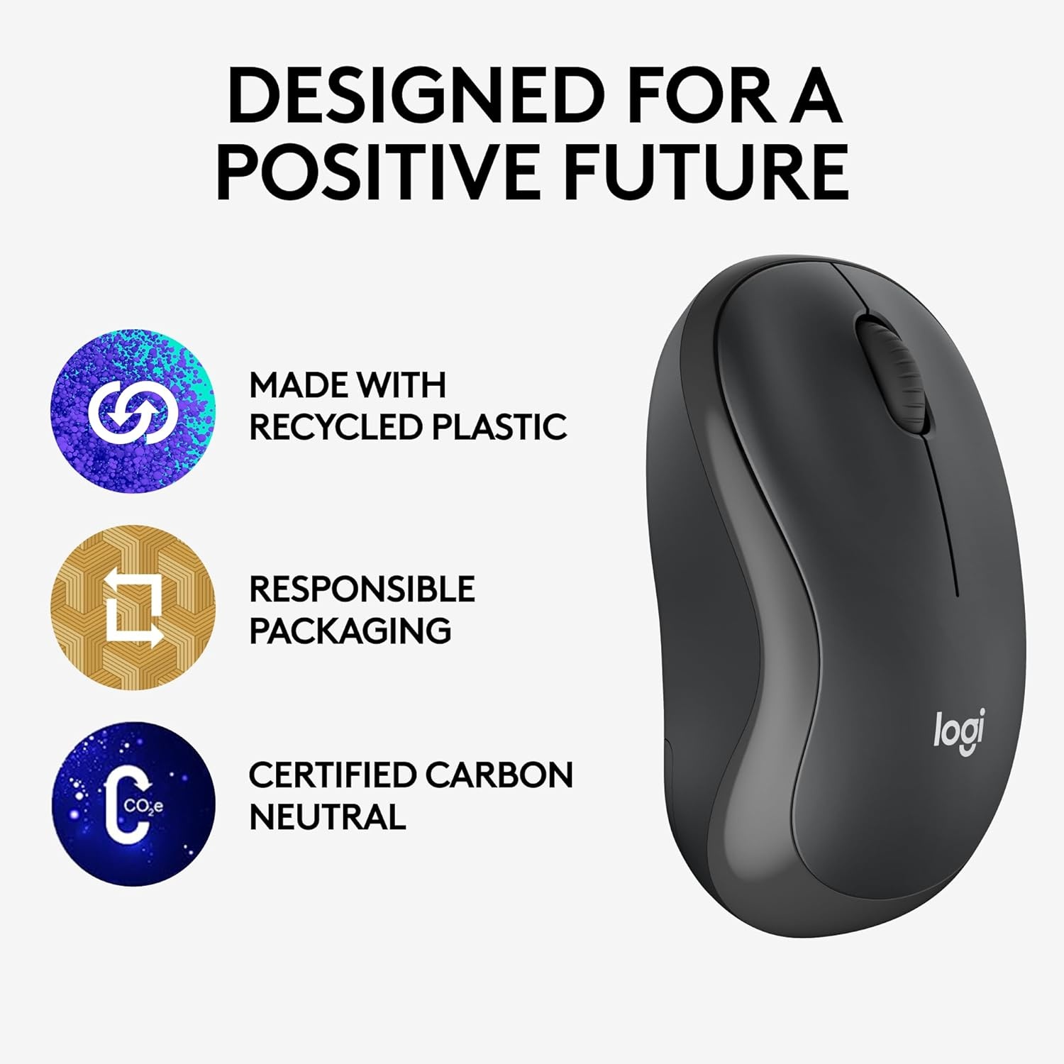 image:imageLogitech M240 for Business Silent Wireless Mouse Secure Logi Bolt USB Receiver Bluetooth Globally Certified for Windows Mac Chrome Linux iPadOS Android GraphiteOne Size