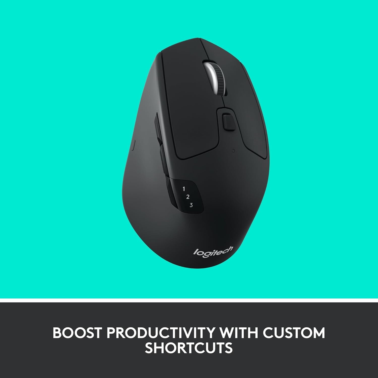 image:imageLogitech M720 Triathlon MultiDevice Wireless Mouse Bluetooth USB Unifying Receiver 1000 DPI 6 Programmable Buttons 2Year Battery Compatible with Laptop PC Mac iPadOS BlackM720