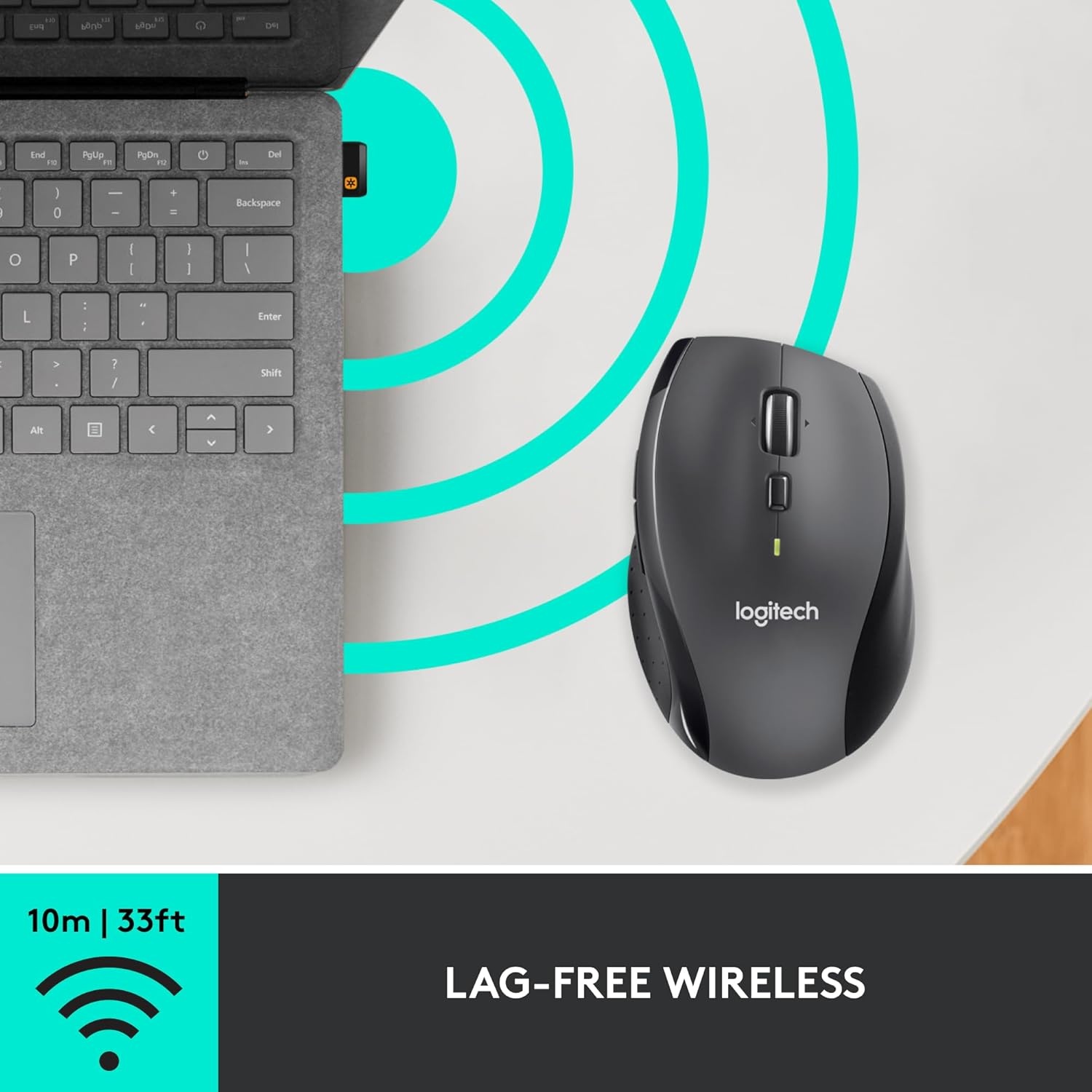 image:imageLogitech M720 Triathlon MultiDevice Wireless Mouse Bluetooth USB Unifying Receiver 1000 DPI 6 Programmable Buttons 2Year Battery Compatible with Laptop PC Mac iPadOS BlackM705