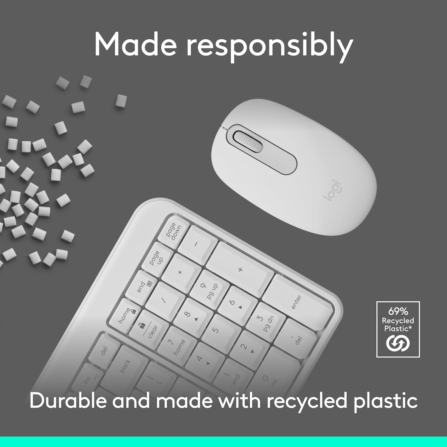 image:imageLogitech MK250 Bluetooth Wireless Mouse and Keyboard Combo Fast amp Easy Connectivity Compact Wireless Keyboard Ambidextrous Mouse Durable Build WindowsMacOS RoseWhite