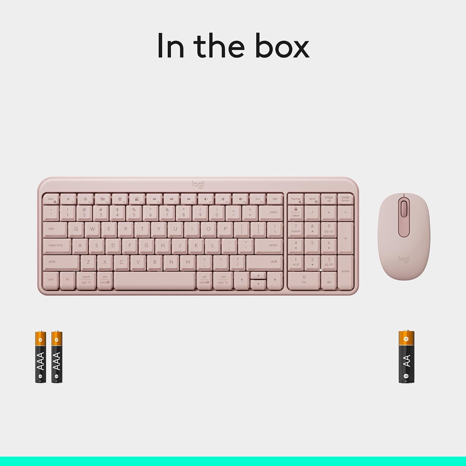 image:imageLogitech MK250 Bluetooth Wireless Mouse and Keyboard Combo Fast amp Easy Connectivity Compact Wireless Keyboard Ambidextrous Mouse Durable Build WindowsMacOS RoseRose