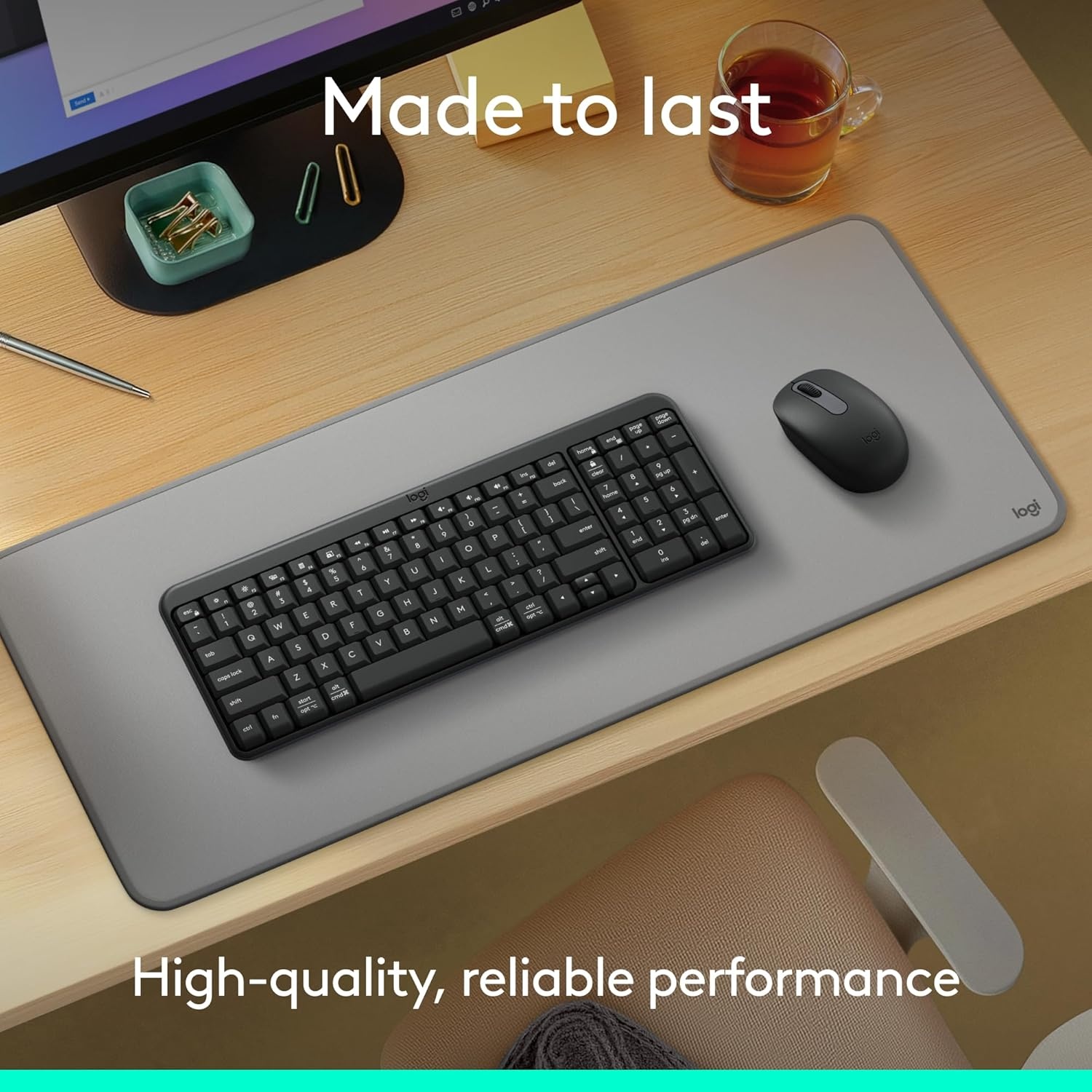 image:imageLogitech MK250 Bluetooth Wireless Mouse and Keyboard Combo Fast amp Easy Connectivity Compact Wireless Keyboard Ambidextrous Mouse Durable Build WindowsMacOS RoseRose