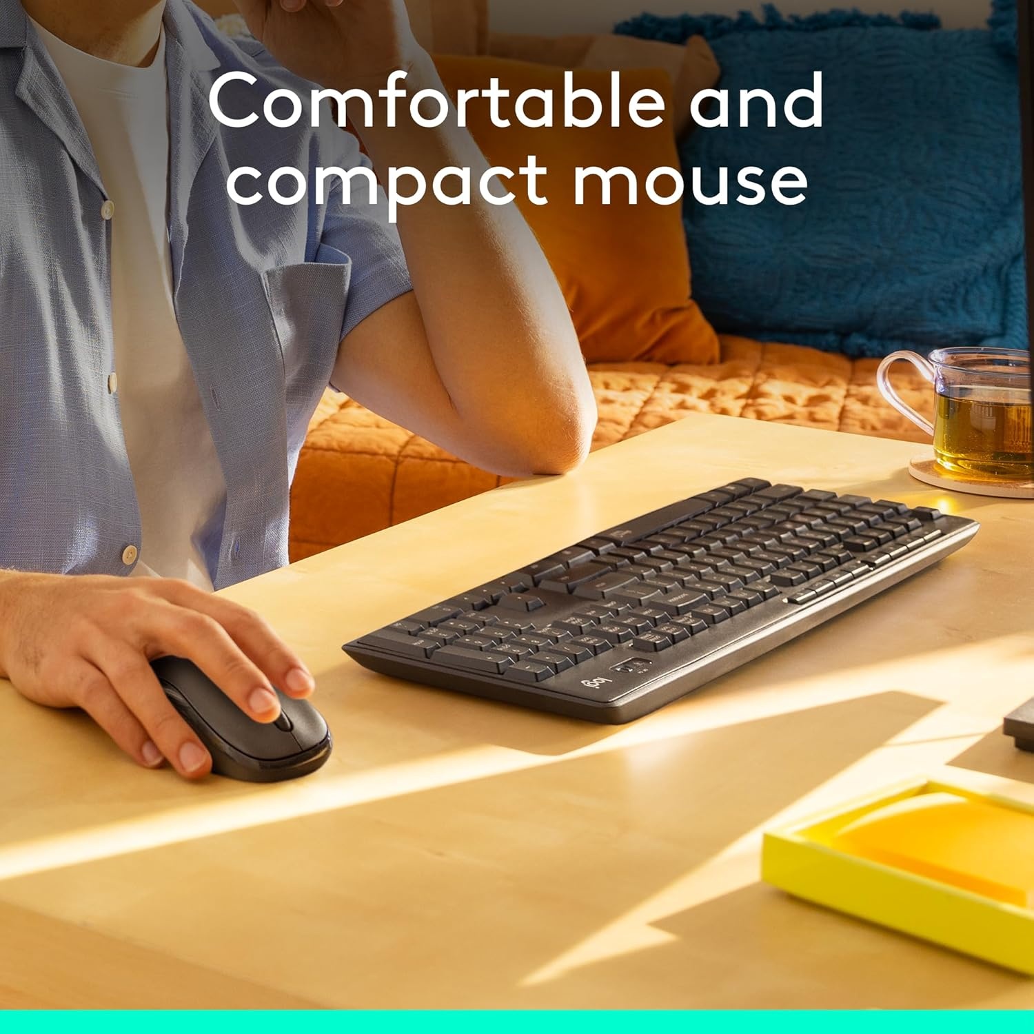 image:imageLogitech MK295 Wireless Mouse amp Keyboard Combo with SilentTouch Technology Full Numpad Advanced Optical Tracking LagFree Wireless 90 Less Noise GraphiteGraphite