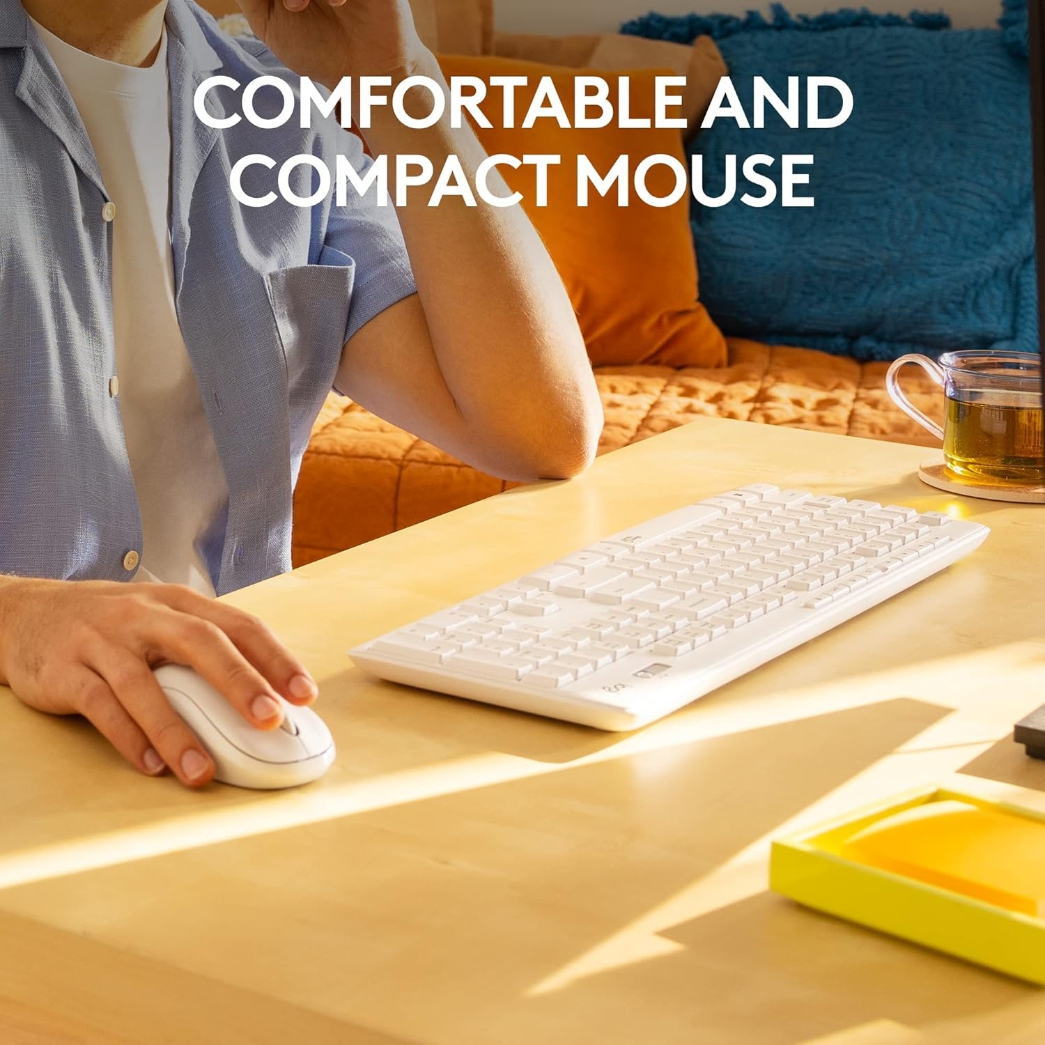 image:imageLogitech MK295 Wireless Mouse amp Keyboard Combo with SilentTouch Technology Full Numpad Advanced Optical Tracking LagFree Wireless 90 Less Noise GraphiteOffWhite