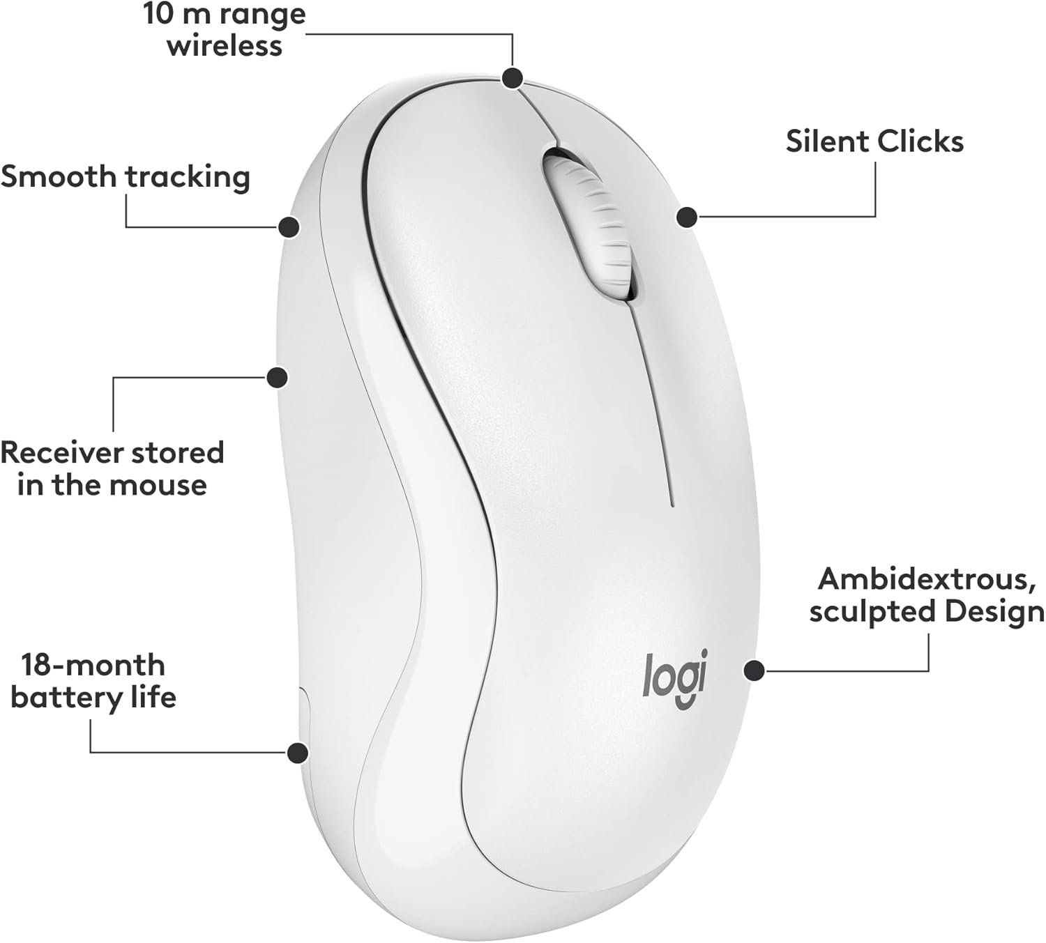 image:imageLogitech MK295 Wireless Mouse amp Keyboard Combo with SilentTouch Technology Full Numpad Advanced Optical Tracking LagFree Wireless 90 Less Noise GraphiteOffWhite
