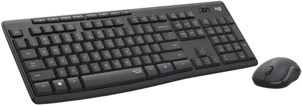 image:imageLogitech MK295 Wireless Mouse amp Keyboard Combo with SilentTouch Technology Full Numpad Advanced Optical Tracking LagFree Wireless 90 Less Noise GraphiteGraphite