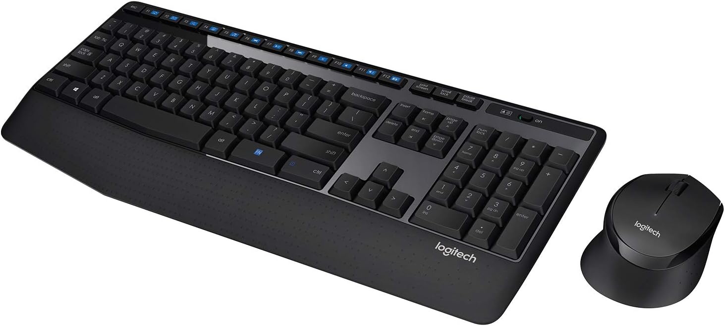 image:imageLogitech MK345 Wireless Keyboard and Mouse Combo with Palm Rest 24 GHz USB Receiver Compatible with PC Laptop BlackCombo