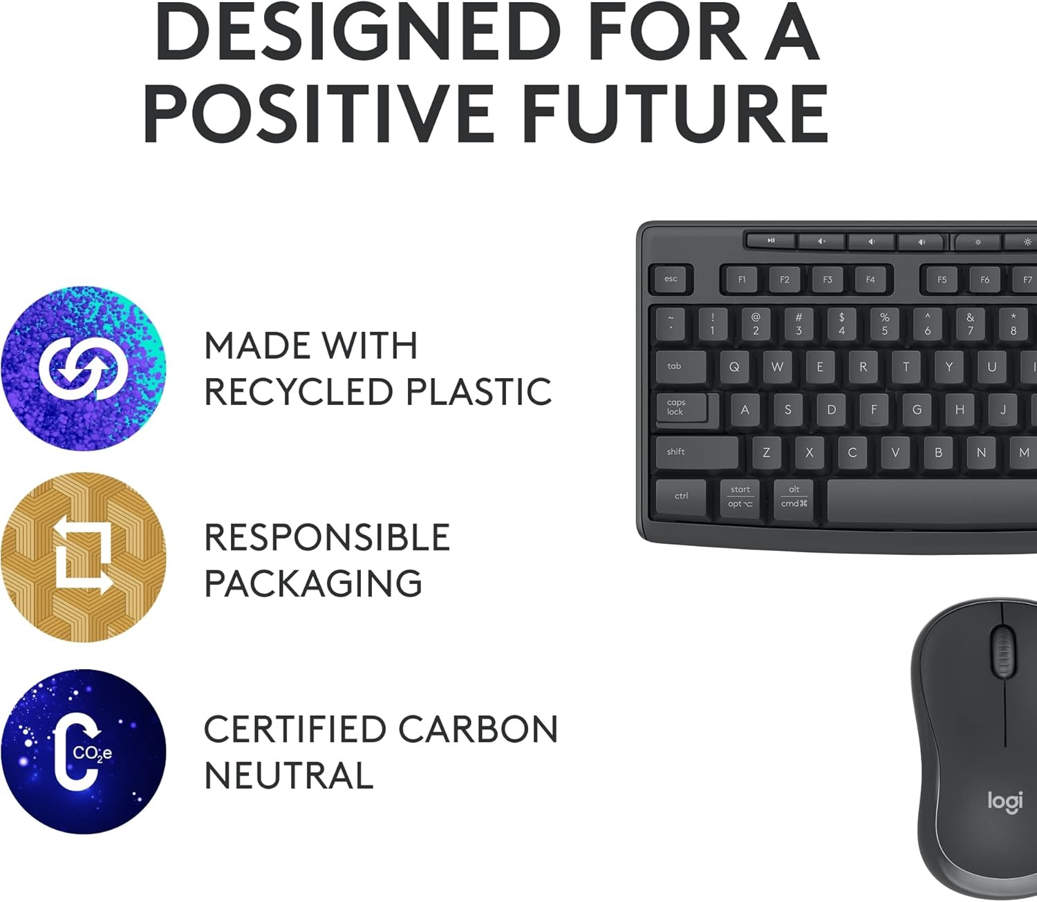 image:imageLogitech MK370 Combo for Business Wireless FullSize Keyboard and Wireless Mouse Secure Logi Bolt USB Receiver Bluetooth Globally Certified WindowsMacChrome Linux GraphiteOne Size