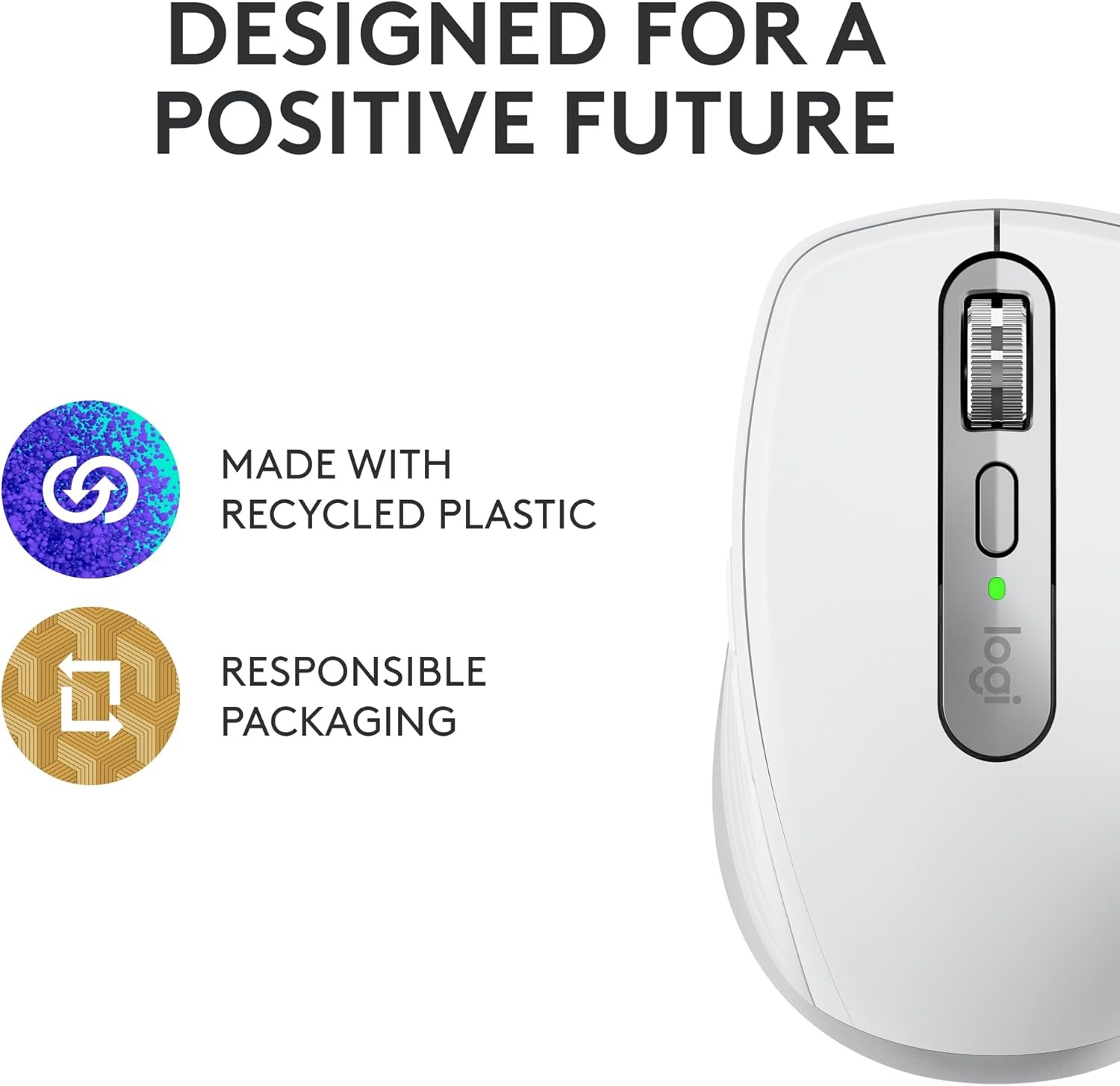 image:imageLogitech MX Anywhere 3S Compact Wireless Mouse Fast Scrolling 8K DPI AnySurface Tracking Quiet Clicks Programmable Buttons USB C Bluetooth Windows PC Linux Chrome Mac Pale GreyPale Grey