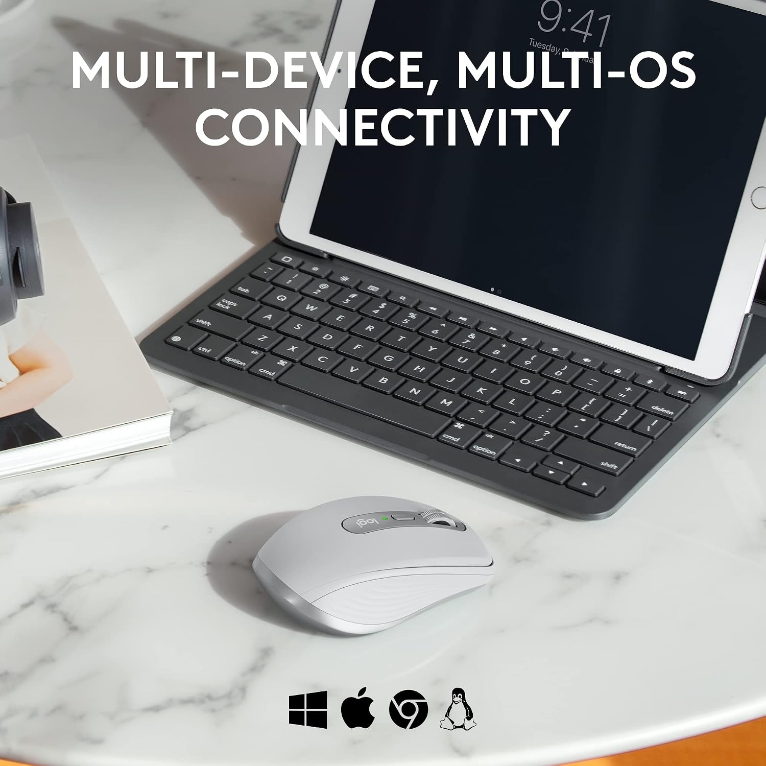 image:imageLogitech MX Anywhere 3S Wireless Mouse for Business for WindowsMacChromeLinux Bluetooth Quiet Click Secure Logi Bolt Compact 8K DPI MagSpeed Scrolling GraphitePale Grey
