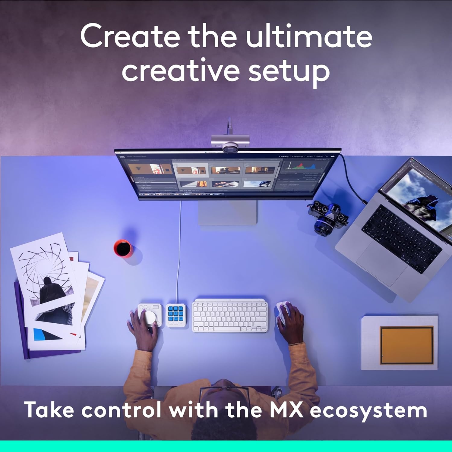 image:imageLogitech MX Creative Console 9 Customizable LCD Keys Stream Deck AccessoriesConnectivity Technology USBC Control Dial for Graphic Design Zoom Spotify Graphite 3Month Adobe Cloud MembershipPale Grey