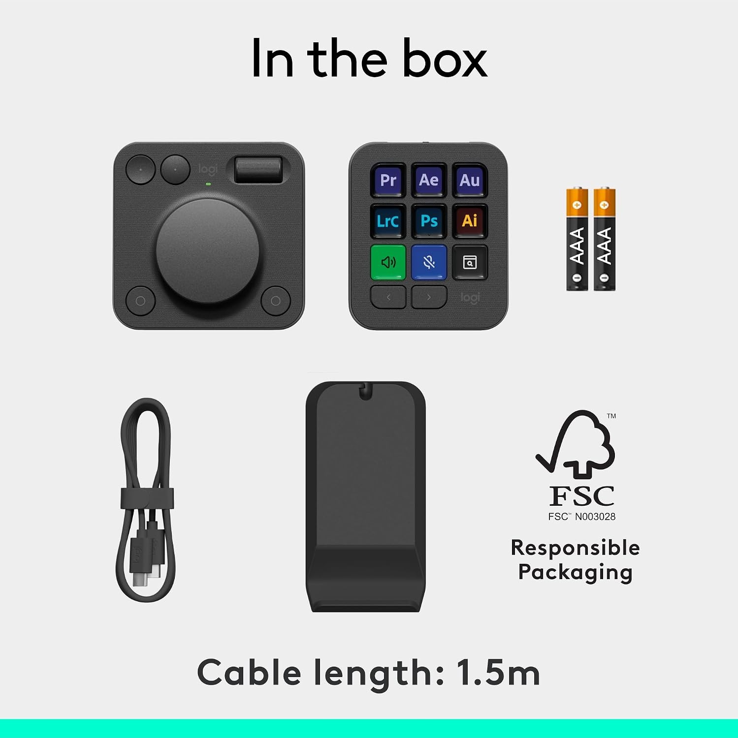 image:imageLogitech MX Creative Console 9 Customizable LCD Keys Stream Deck AccessoriesConnectivity Technology USBC Control Dial for Graphic Design Zoom Spotify Graphite 3Month Adobe Cloud MembershipGraphite