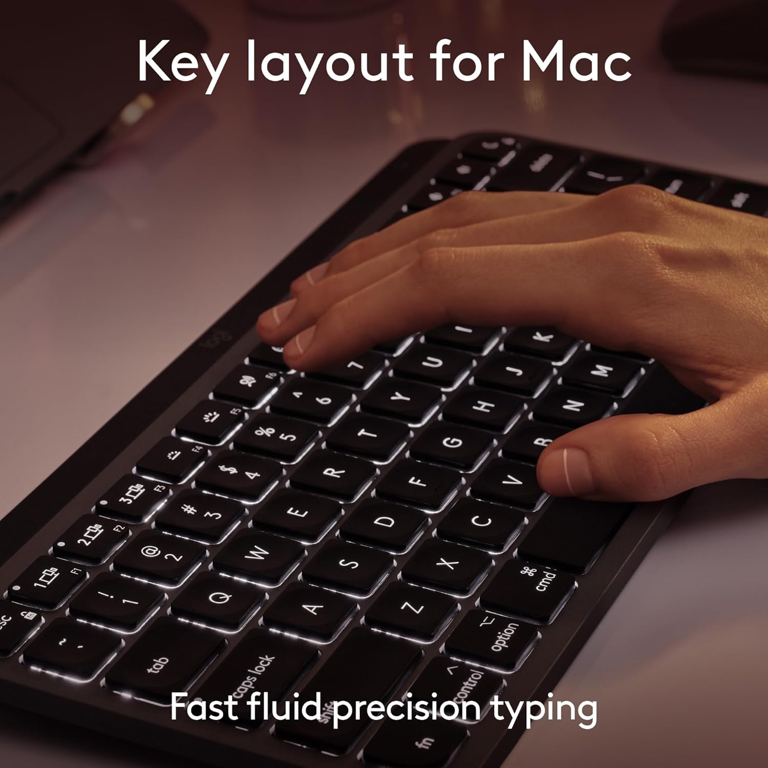 image:imageLogitech MX Keys S for Mac Wireless Keyboard Fluid Precise LaptopLike Typing Programmable Keys Backlit Bluetooth USB C Rechargeable for MacBook Pro MacBook Air iMac iPad Pale GreySpace Grey