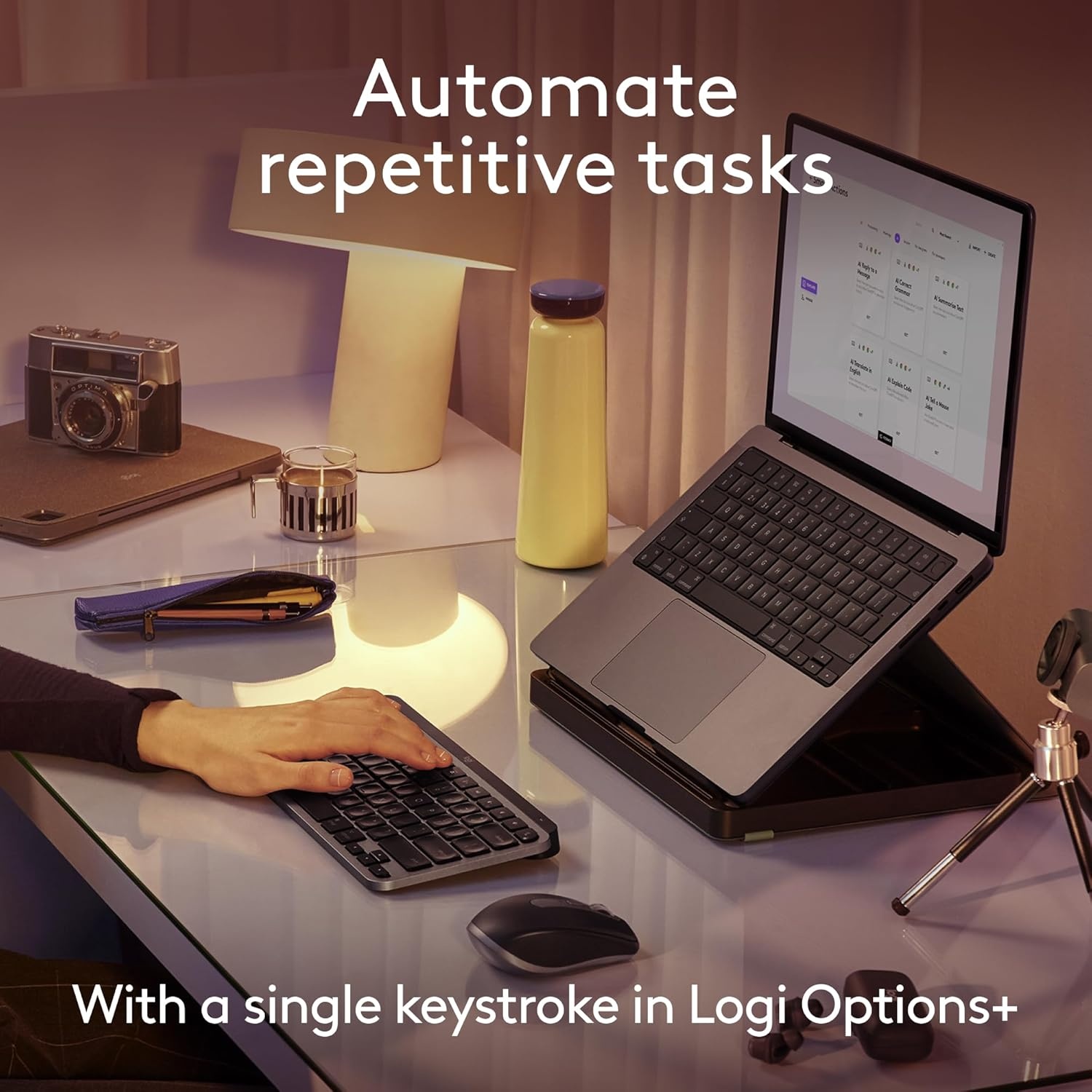 image:imageLogitech MX Keys S for Mac Wireless Keyboard Fluid Precise LaptopLike Typing Programmable Keys Backlit Bluetooth USB C Rechargeable for MacBook Pro MacBook Air iMac iPad Pale GreySpace Grey