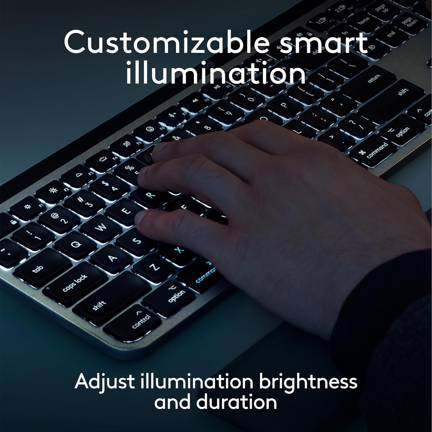 image:imageLogitech MX Keys S for Mac Wireless Keyboard Fluid Precise LaptopLike Typing Programmable Keys Backlit Bluetooth USB C Rechargeable for MacBook Pro MacBook Air iMac iPad Pale GreySpace Grey