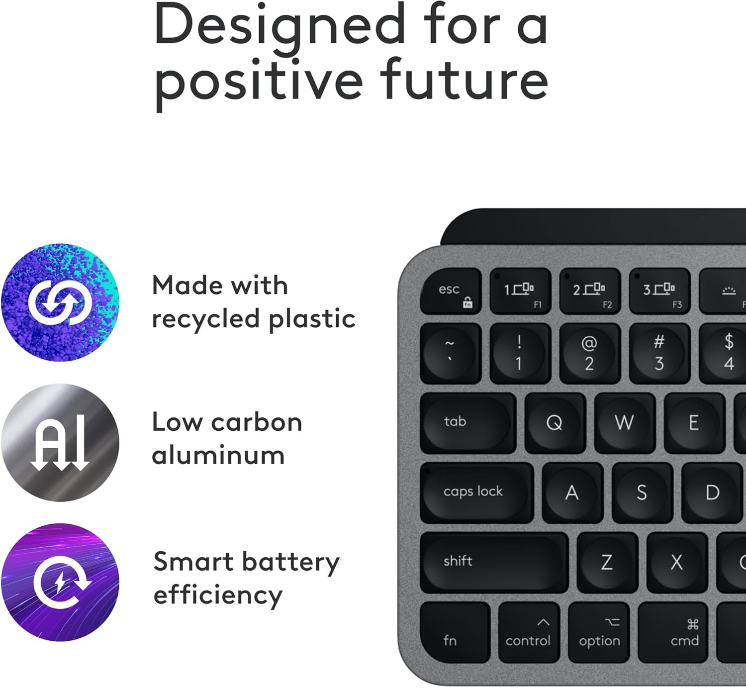 image:imageLogitech MX Keys S for Mac Wireless Keyboard Fluid Precise LaptopLike Typing Programmable Keys Backlit Bluetooth USB C Rechargeable for MacBook Pro MacBook Air iMac iPad Pale GreySpace Grey