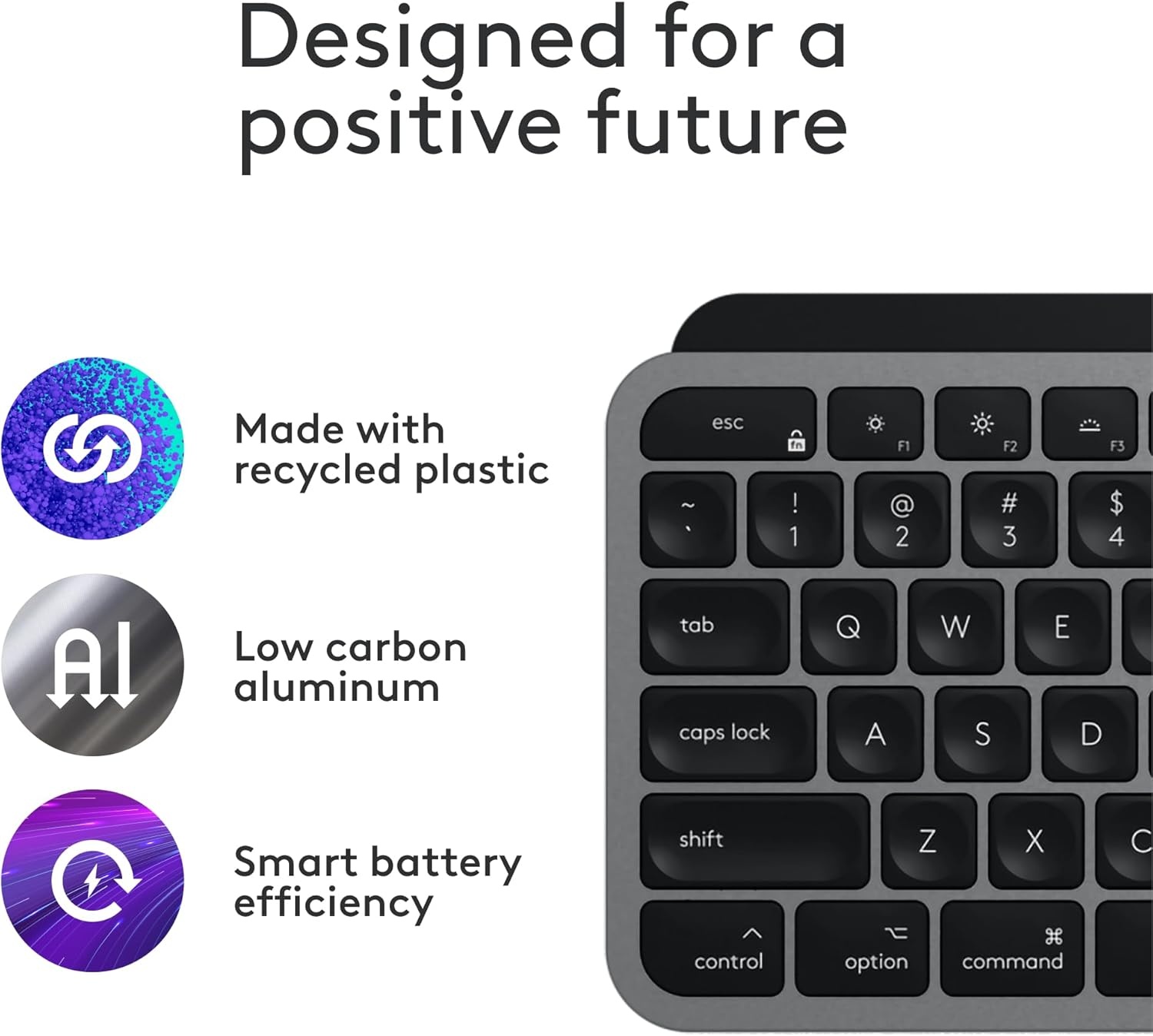 image:imageLogitech MX Keys S for Mac Wireless Keyboard Fluid Precise LaptopLike Typing Programmable Keys Backlit Bluetooth USB C Rechargeable for MacBook Pro MacBook Air iMac iPad Pale GreySpace Grey