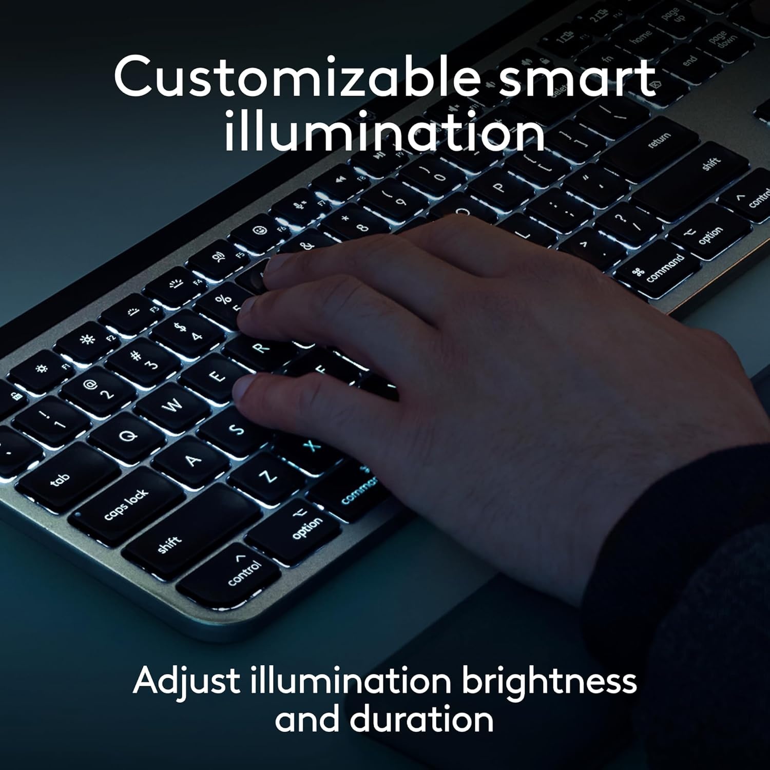 image:imageLogitech MX Keys S for Mac Wireless Keyboard Fluid Precise LaptopLike Typing Programmable Keys Backlit Bluetooth USB C Rechargeable for MacBook Pro MacBook Air iMac iPad Pale GreySpace Grey