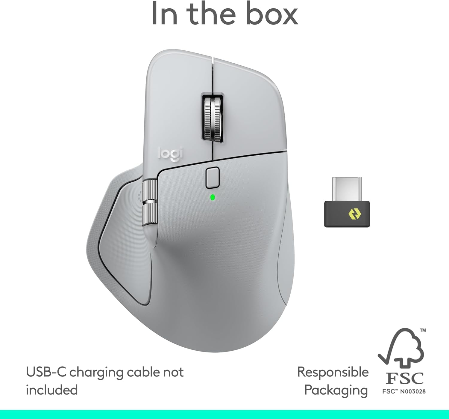 image:imageLogitech MX Master 4 Ergonomic Wireless Mouse with Advanced Performance Haptic Feedback UltraFast Scrolling USBC Charging Bluetooth Windows MacOS Pale GrayPale Gray