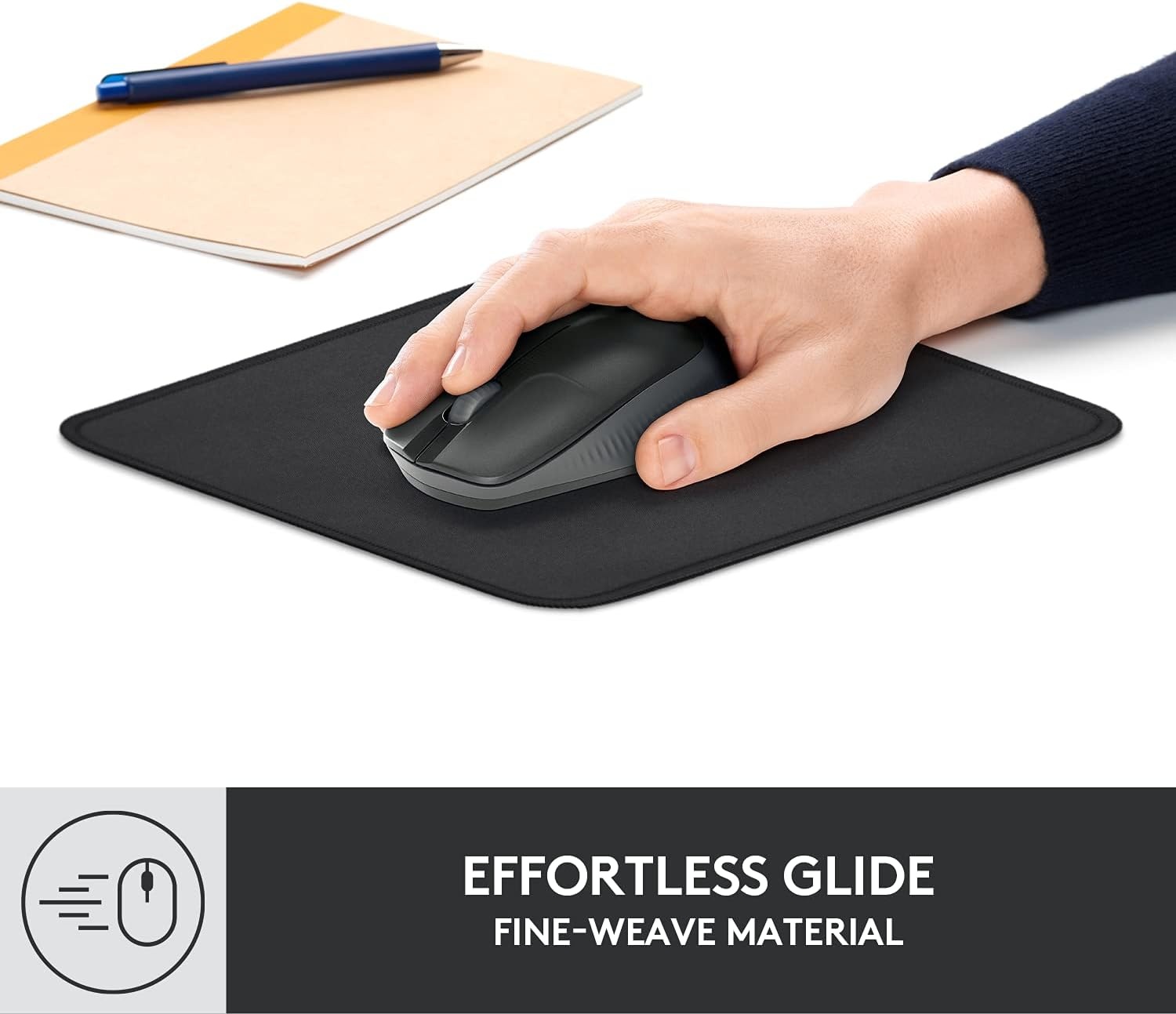 image:imageLogitech Mouse Pad Studio Series Computer Mouse Mat with AntiSlip Rubber Base Easy Gliding SpillResistant Surface Durable Materials Portable in a Fresh Modern Design GraphiteGraphite