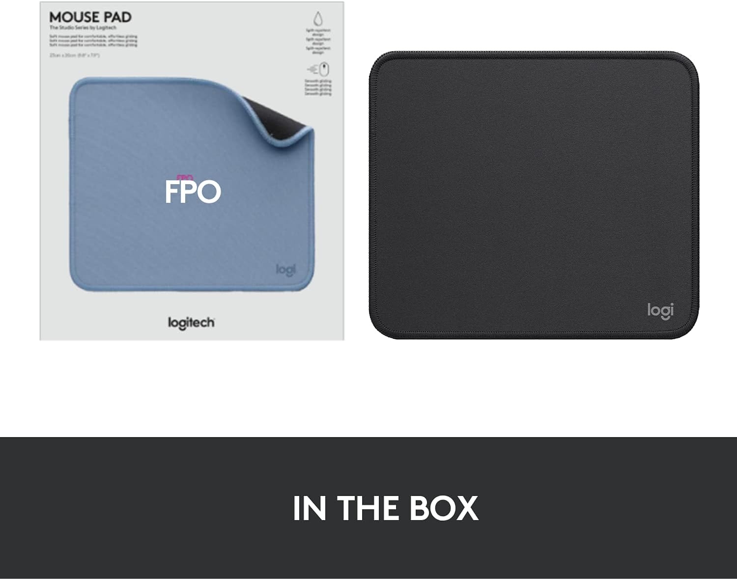 image:imageLogitech Mouse Pad Studio Series Computer Mouse Mat with AntiSlip Rubber Base Easy Gliding SpillResistant Surface Durable Materials Portable in a Fresh Modern Design GraphiteGraphite