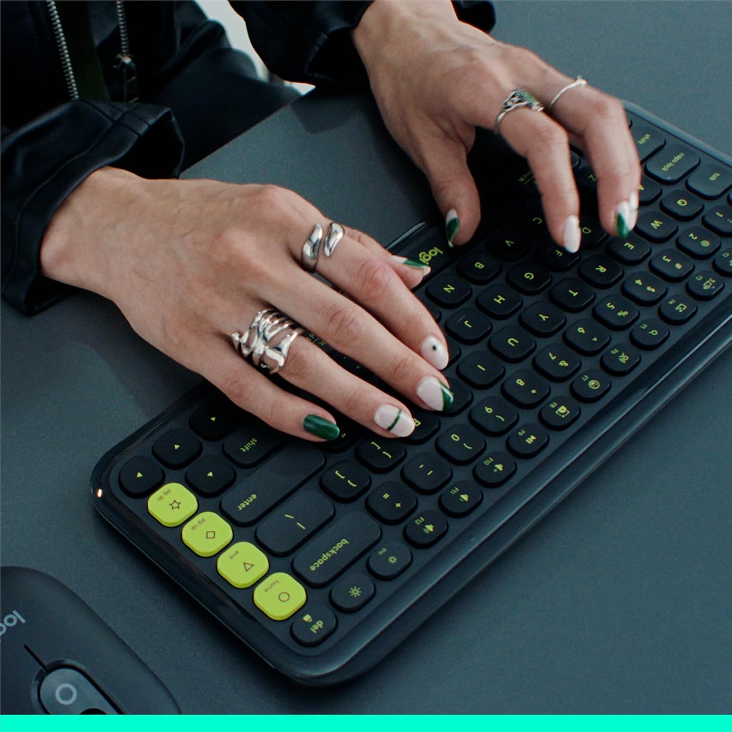 image:imageLogitech POP ICON Combo Wireless Bluetooth Keyboard and Mouse Comfortable Typing programmable Keys and Buttons Quiet clicks EasySwitch up to 3 Devices LilacWhite Orange