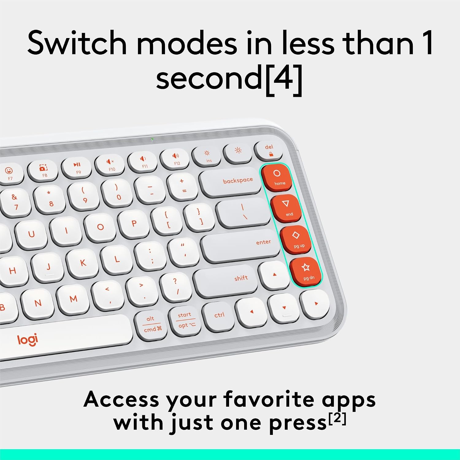 image:imageLogitech POP ICON Combo Wireless Bluetooth Keyboard and Mouse Comfortable Typing programmable Keys and Buttons Quiet clicks EasySwitch up to 3 Devices LilacWhite Orange