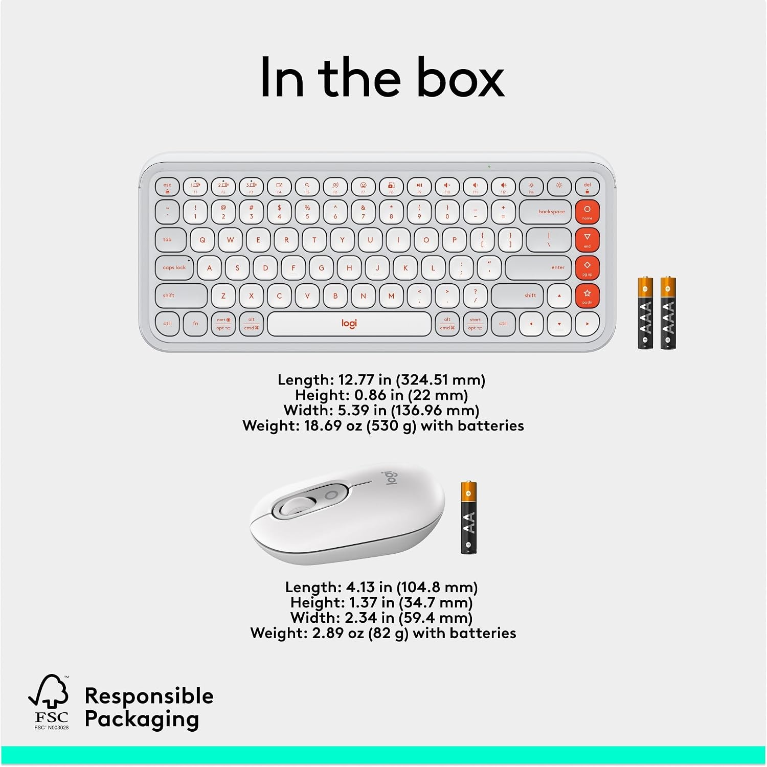 image:imageLogitech POP ICON Combo Wireless Bluetooth Keyboard and Mouse Comfortable Typing programmable Keys and Buttons Quiet clicks EasySwitch up to 3 Devices LilacWhite Orange
