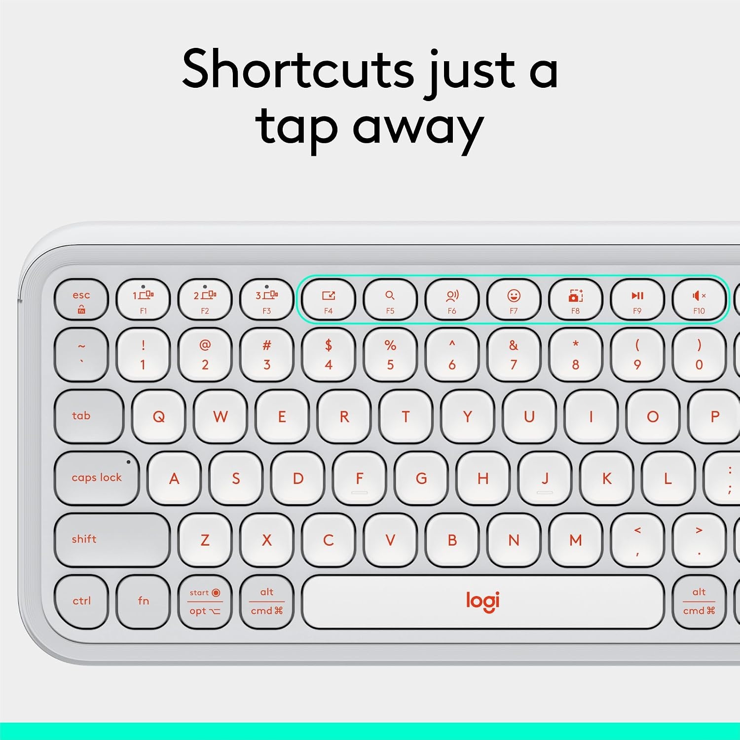 image:imageLogitech POP ICON Combo Wireless Bluetooth Keyboard and Mouse Comfortable Typing programmable Keys and Buttons Quiet clicks EasySwitch up to 3 Devices LilacWhite Orange