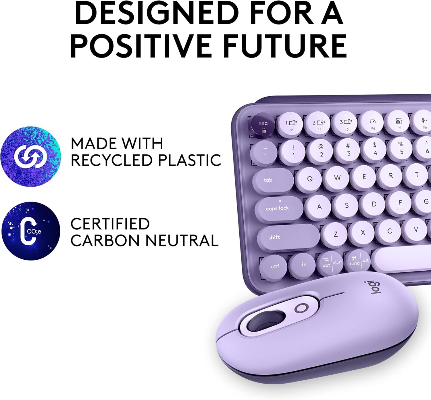 image:imageLogitech POP Keys Mechanical Wireless Keyboard with Customizable Emoji Keys Durable Compact Design Bluetooth or USB Connectivity MultiDevice OS Compatible Heartbreaker RoseCosmos