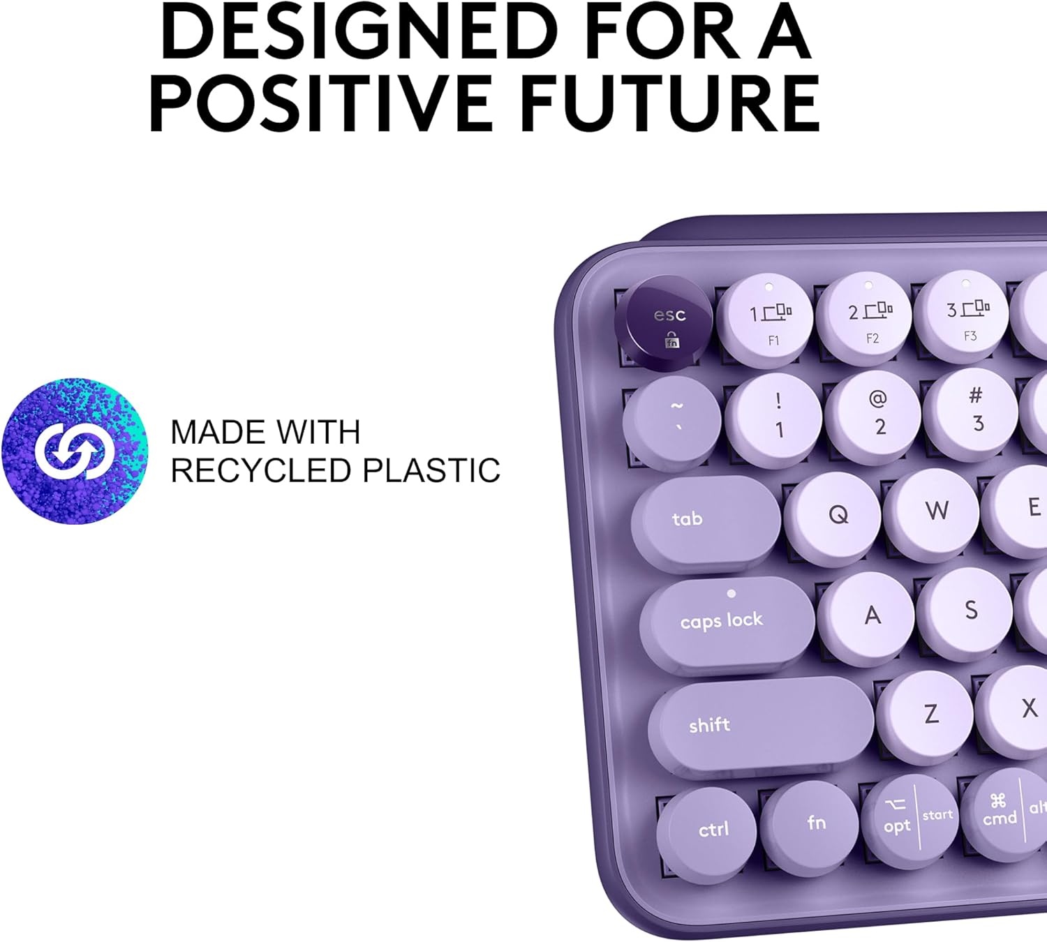 image:imageLogitech POP Keys Mechanical Wireless Keyboard with Customizable Emoji Keys Durable Compact Design Bluetooth or USB Connectivity MultiDevice OS Compatible Heartbreaker RoseCosmos