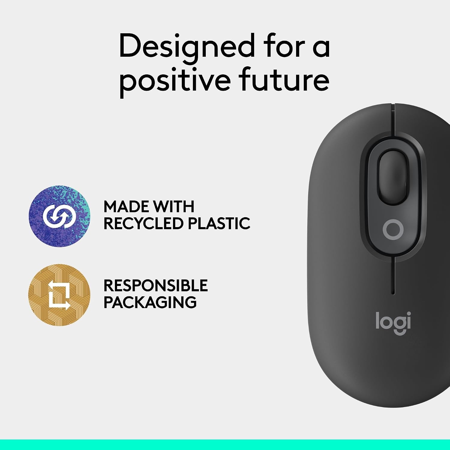 image:imageLogitech POP Mouse Compact and Portable Wireless Bluetooth Mouse with Programmable Buttons and Quiet Clicks EasySwitch Between up to 3 Devices Laptop Tablet PC OffWhiteGraphite