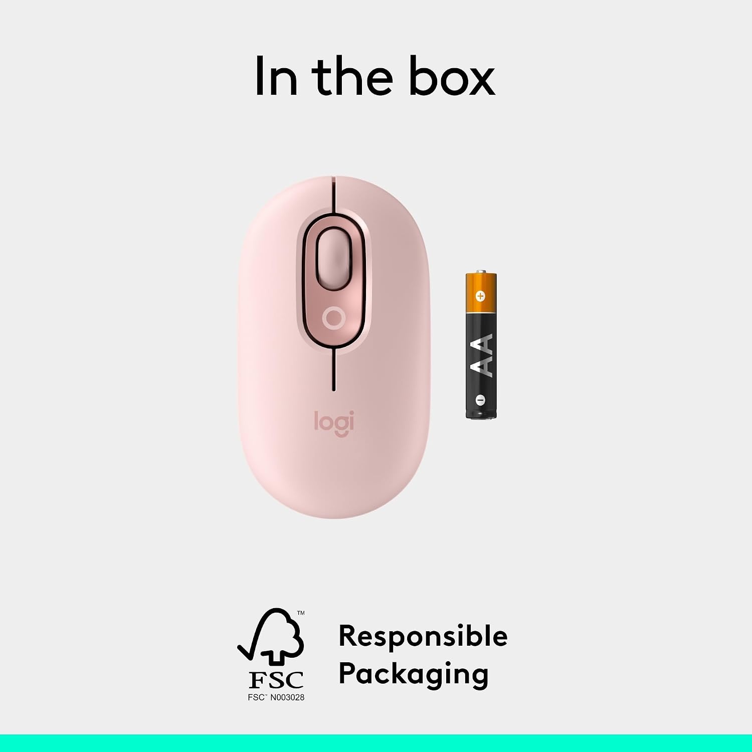 image:imageLogitech POP Mouse Compact and Portable Wireless Bluetooth Mouse with Programmable Buttons and Quiet Clicks EasySwitch Between up to 3 Devices Laptop Tablet PC OffWhiteRose