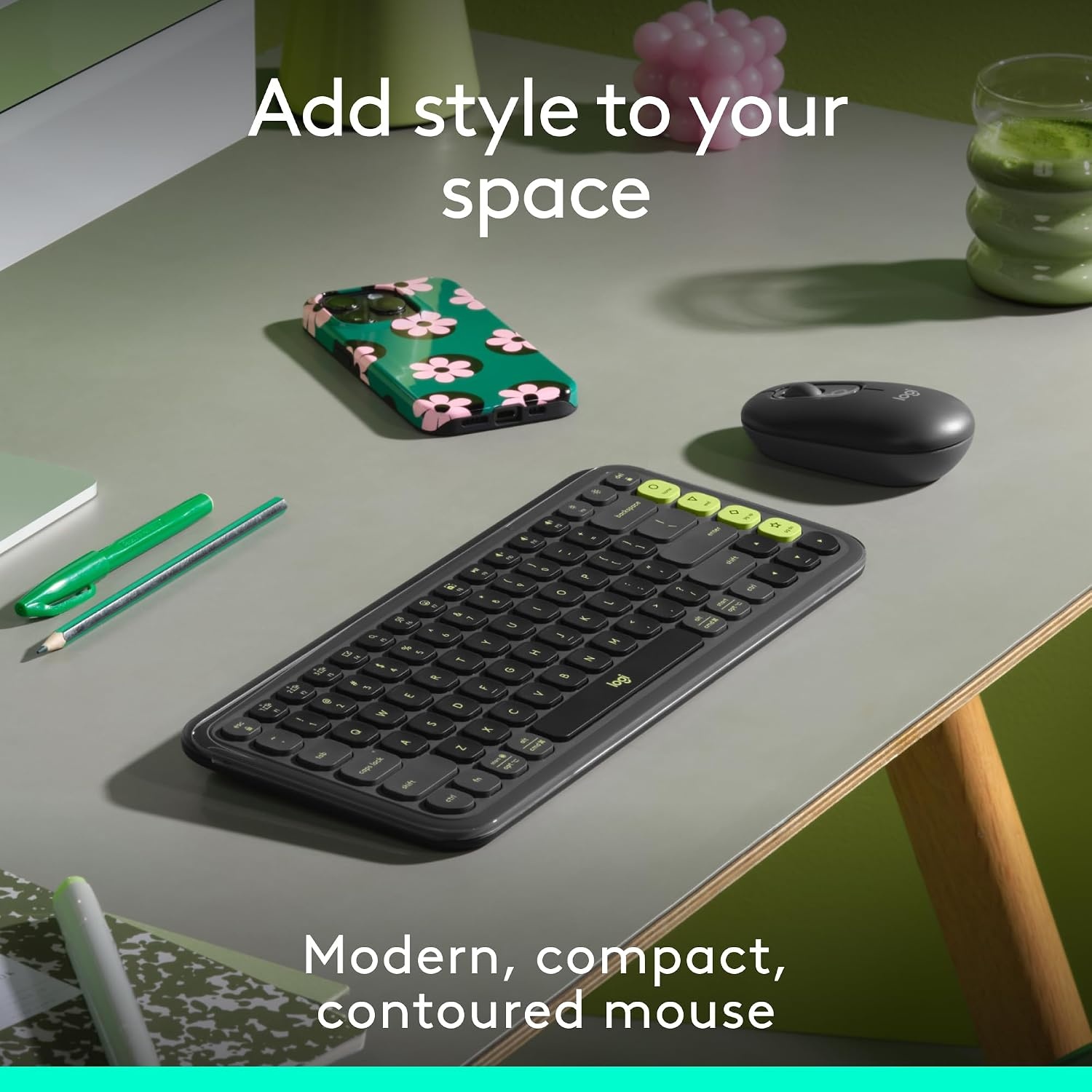 image:imageLogitech POP Mouse Compact and Portable Wireless Bluetooth Mouse with Programmable Buttons and Quiet Clicks EasySwitch Between up to 3 Devices Laptop Tablet PC OffWhiteGraphite