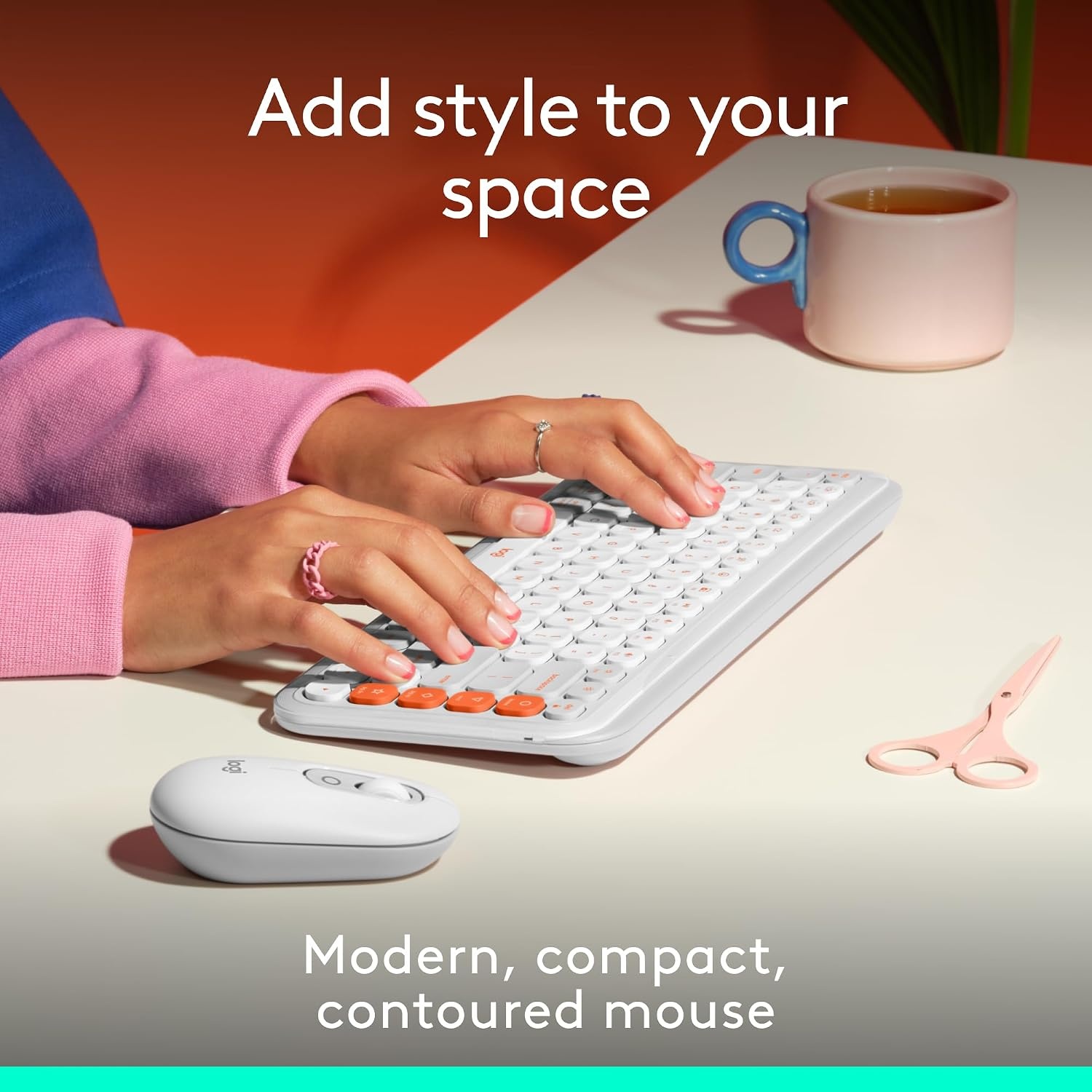image:imageLogitech POP Mouse Compact and Portable Wireless Bluetooth Mouse with Programmable Buttons and Quiet Clicks EasySwitch Between up to 3 Devices Laptop Tablet PC OffWhiteOff White