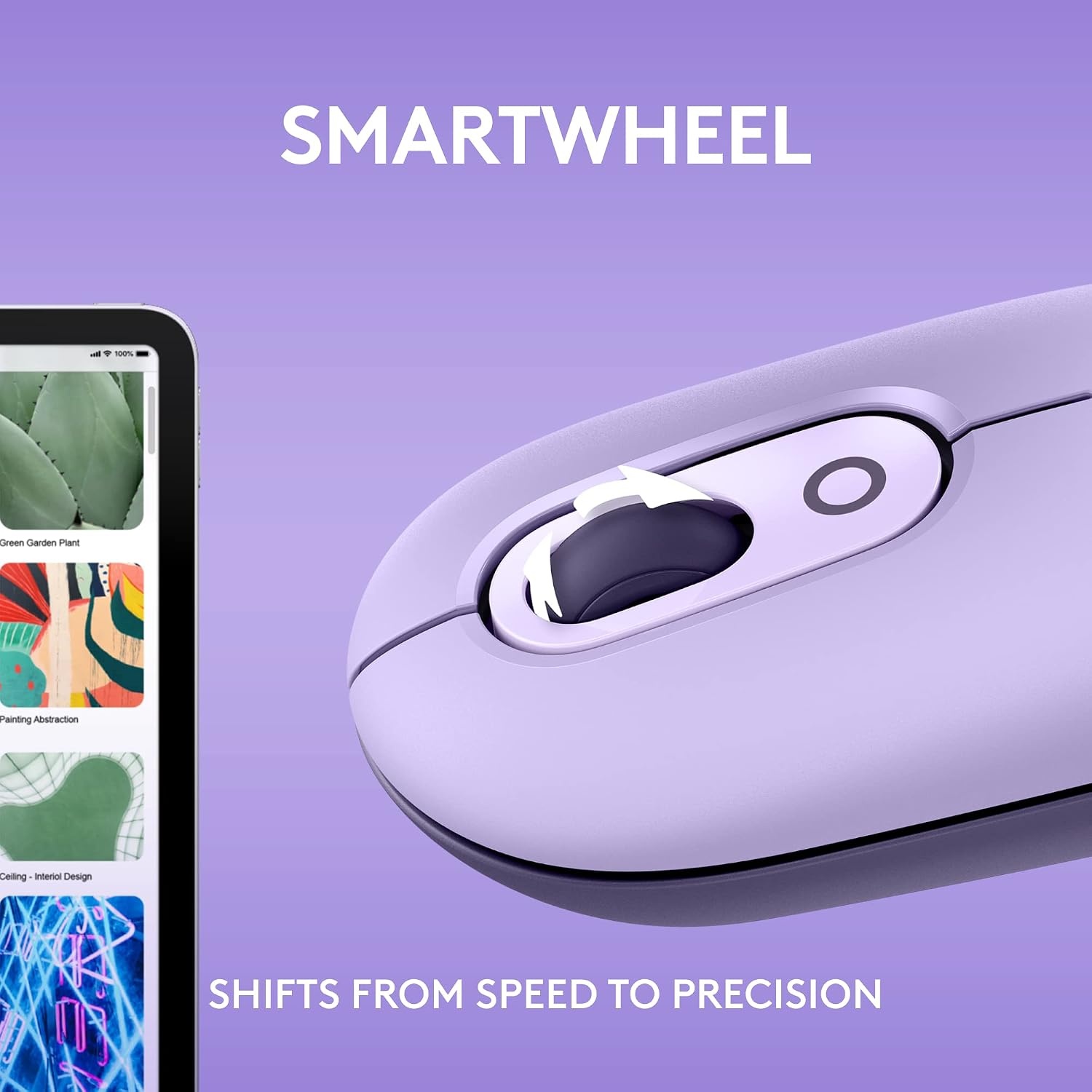 image:imageLogitech POP Mouse Compact and Portable Wireless Bluetooth Mouse with Programmable Buttons and Quiet Clicks EasySwitch Between up to 3 Devices Laptop Tablet PC OffWhiteCosmos