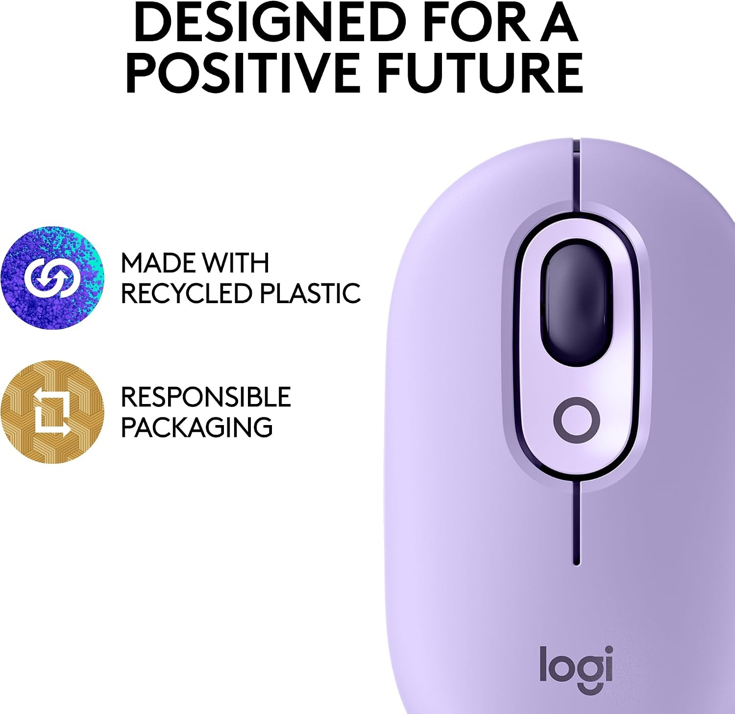 image:imageLogitech POP Mouse Compact and Portable Wireless Bluetooth Mouse with Programmable Buttons and Quiet Clicks EasySwitch Between up to 3 Devices Laptop Tablet PC OffWhiteCosmos