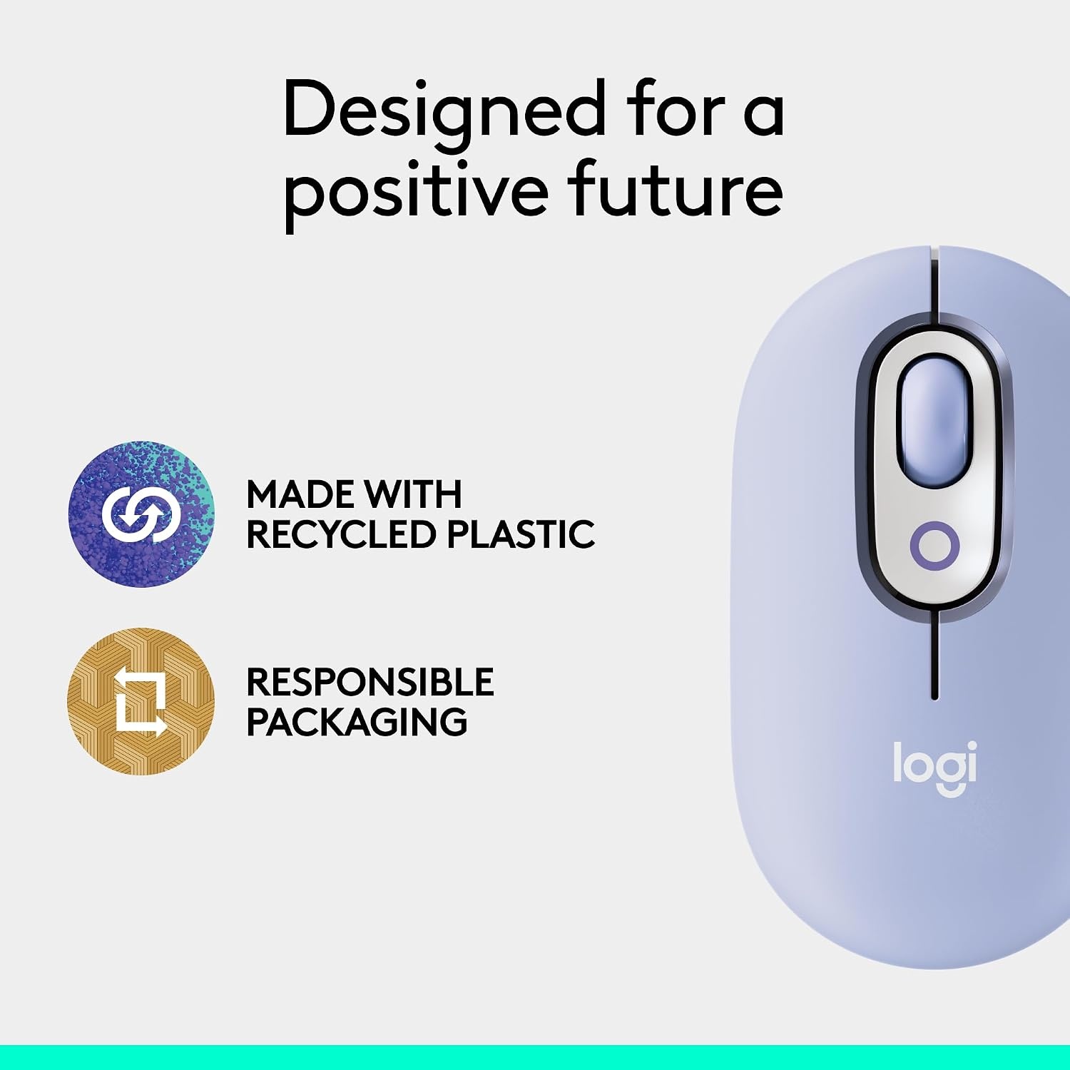 image:imageLogitech POP Mouse Compact and Portable Wireless Bluetooth Mouse with Programmable Buttons and Quiet Clicks EasySwitch Between up to 3 Devices Laptop Tablet PC OffWhiteLilac