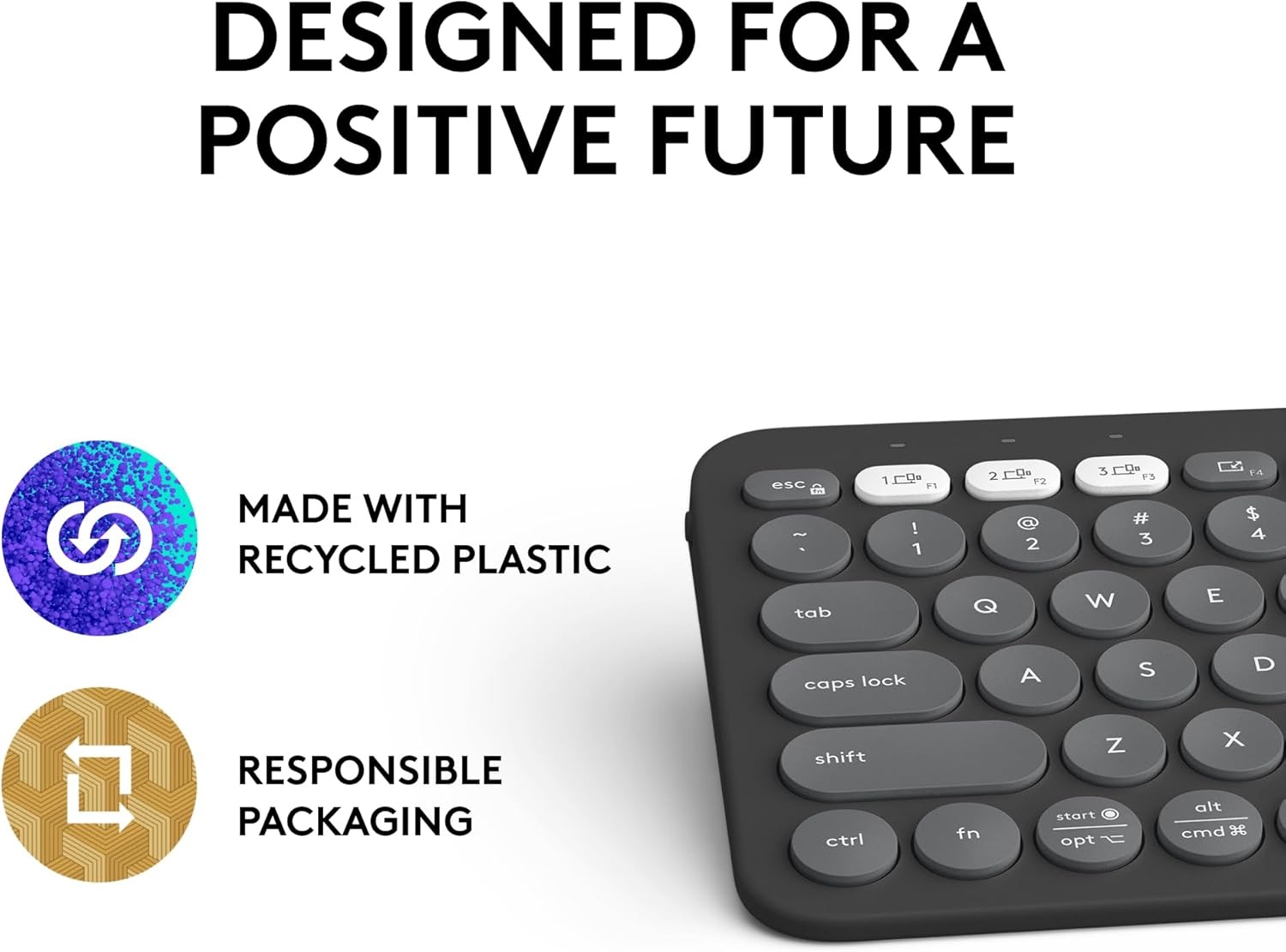 image:imageLogitech Pebble 2 Combo Wireless Keyboard and Mouse Quiet and Portable Customizable Logi Bolt Bluetooth EasySwitch for Windows macOS iPadOS Chrome Tonal RoseGraphite