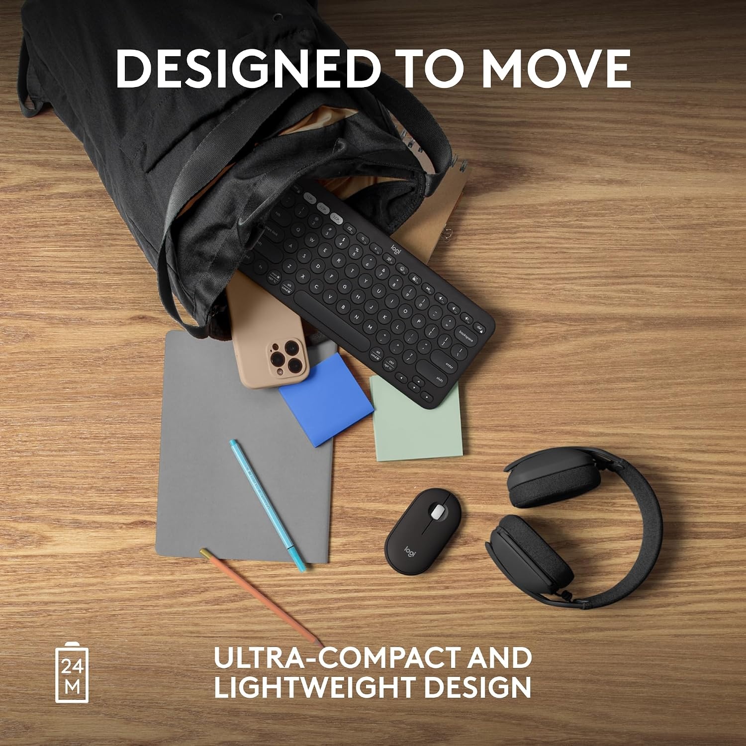image:imageLogitech Pebble Mouse 2 M350s Slim Bluetooth Wireless Mouse Portable Lightweight Customizable Button Quiet Clicks EasySwitch for Windows macOS iPadOS Android Chrome OS Tonal RoseBlack
