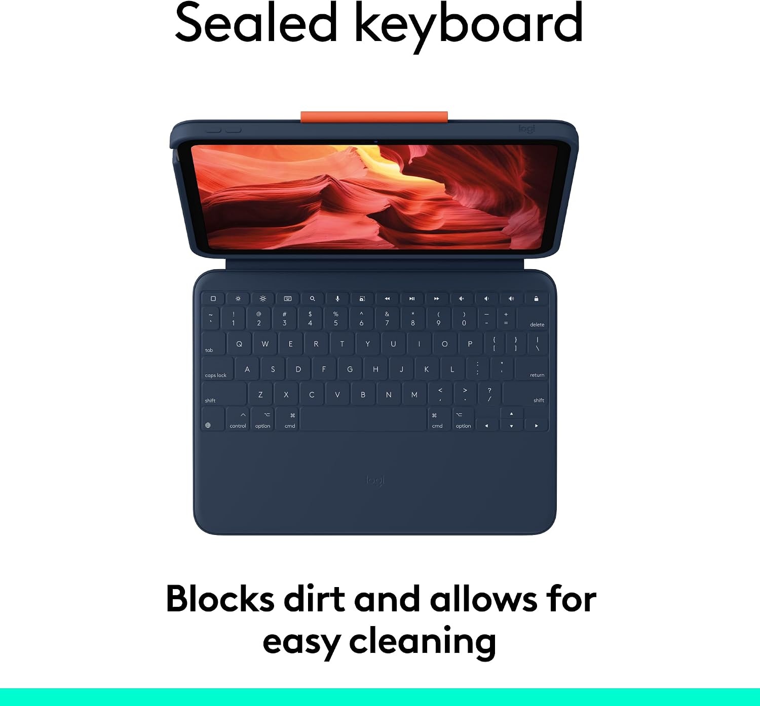 image:imageLogitech Rugged Combo 4 for iPad 10th Generation Protective Keyboard Case with Smart Connector and Durable SpillProof Keyboard