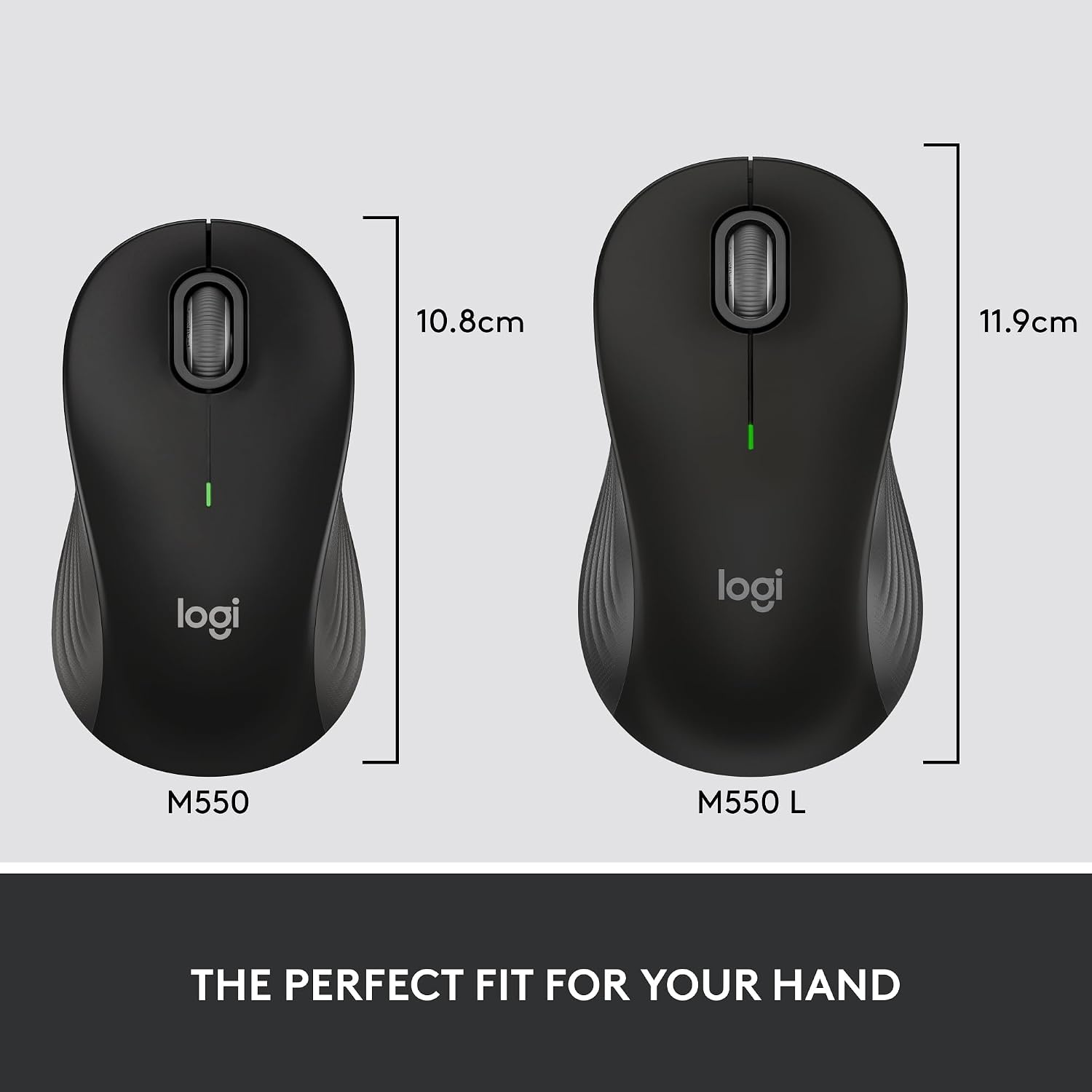 image:imageLogitech Signature M550 L Full Size Wireless Mouse for Large Sized Hands 2Year Battery Silent Clicks Bluetooth MultiDevice Compatibility BlueBlack