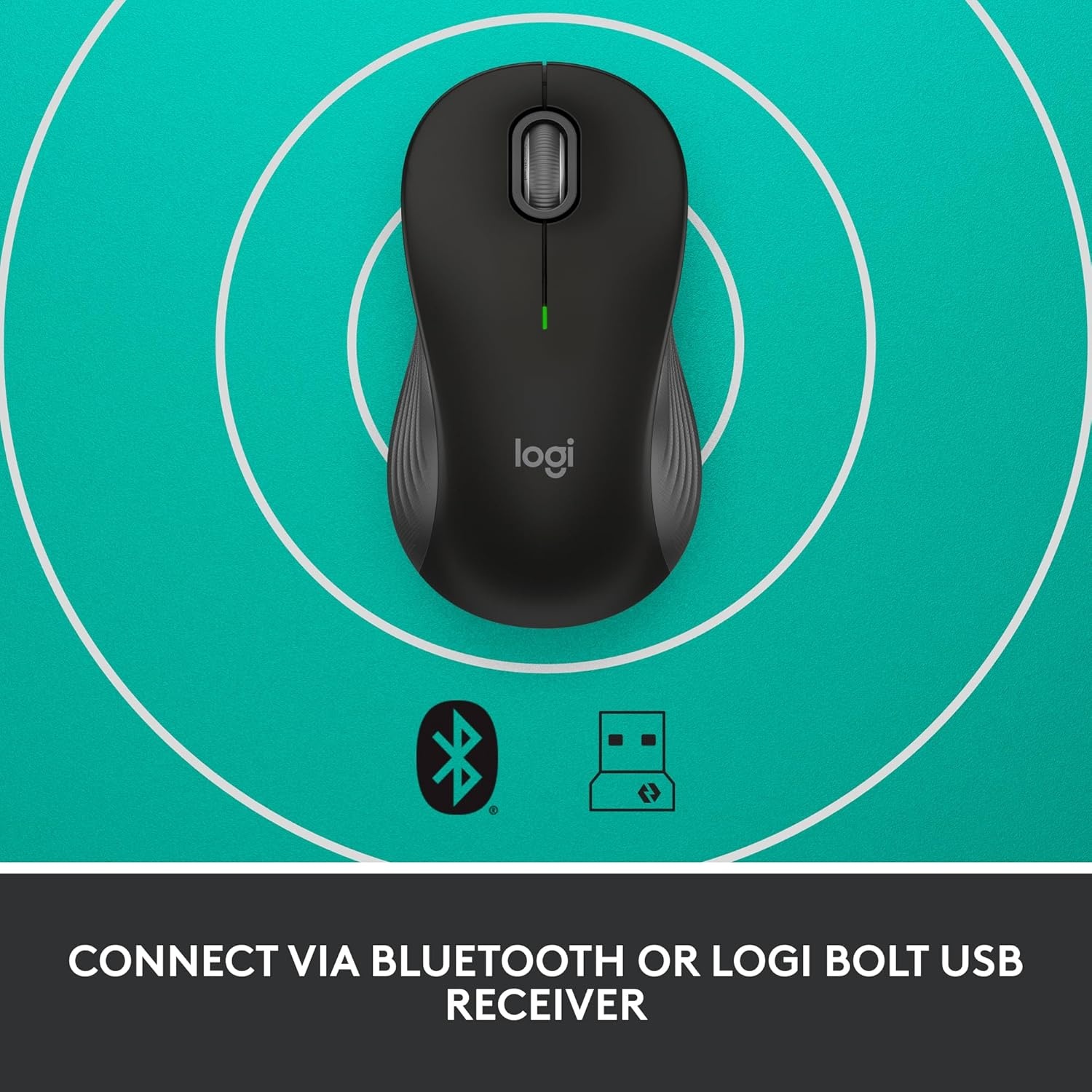 image:imageLogitech Signature M550 L Full Size Wireless Mouse for Large Sized Hands 2Year Battery Silent Clicks Bluetooth MultiDevice Compatibility BlueBlack